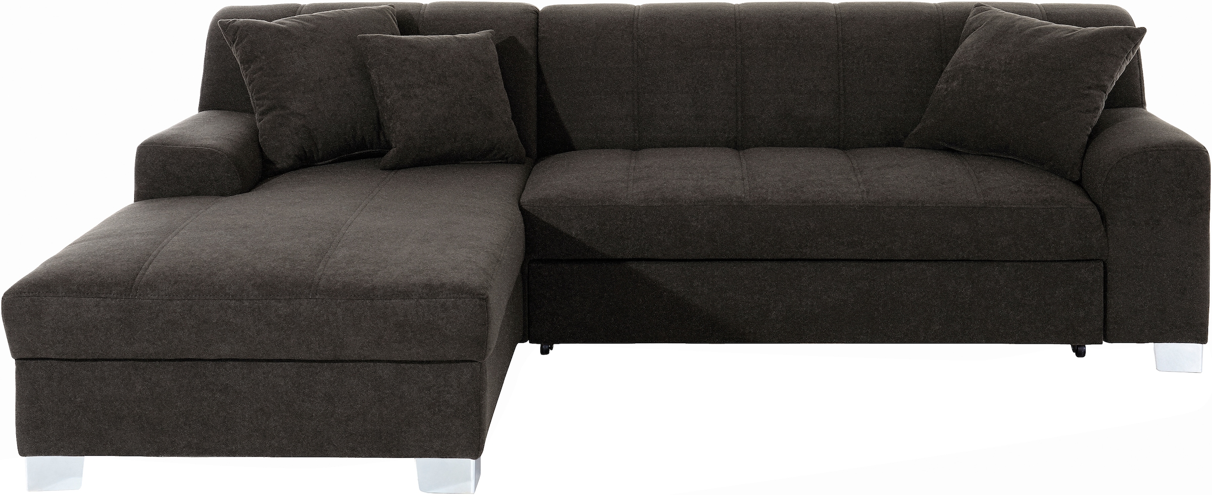 DOMO collection Ecksofa "Turah incl. Zierkissen, moderne Steppung, auch in günstig online kaufen
