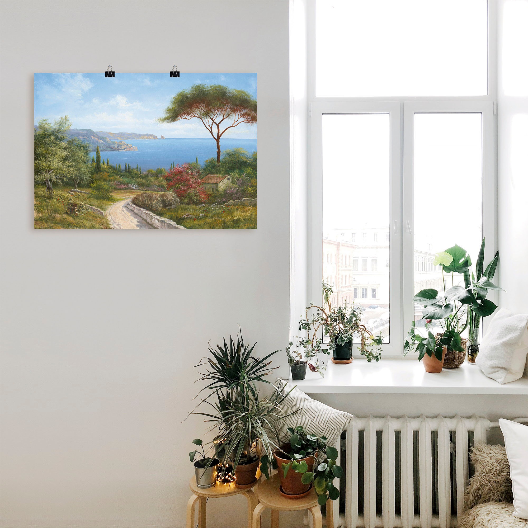 Artland Wandbild "Haus am Meer" Gewässer 1 Stk. tlg. als Leinwandbild, Post günstig online kaufen