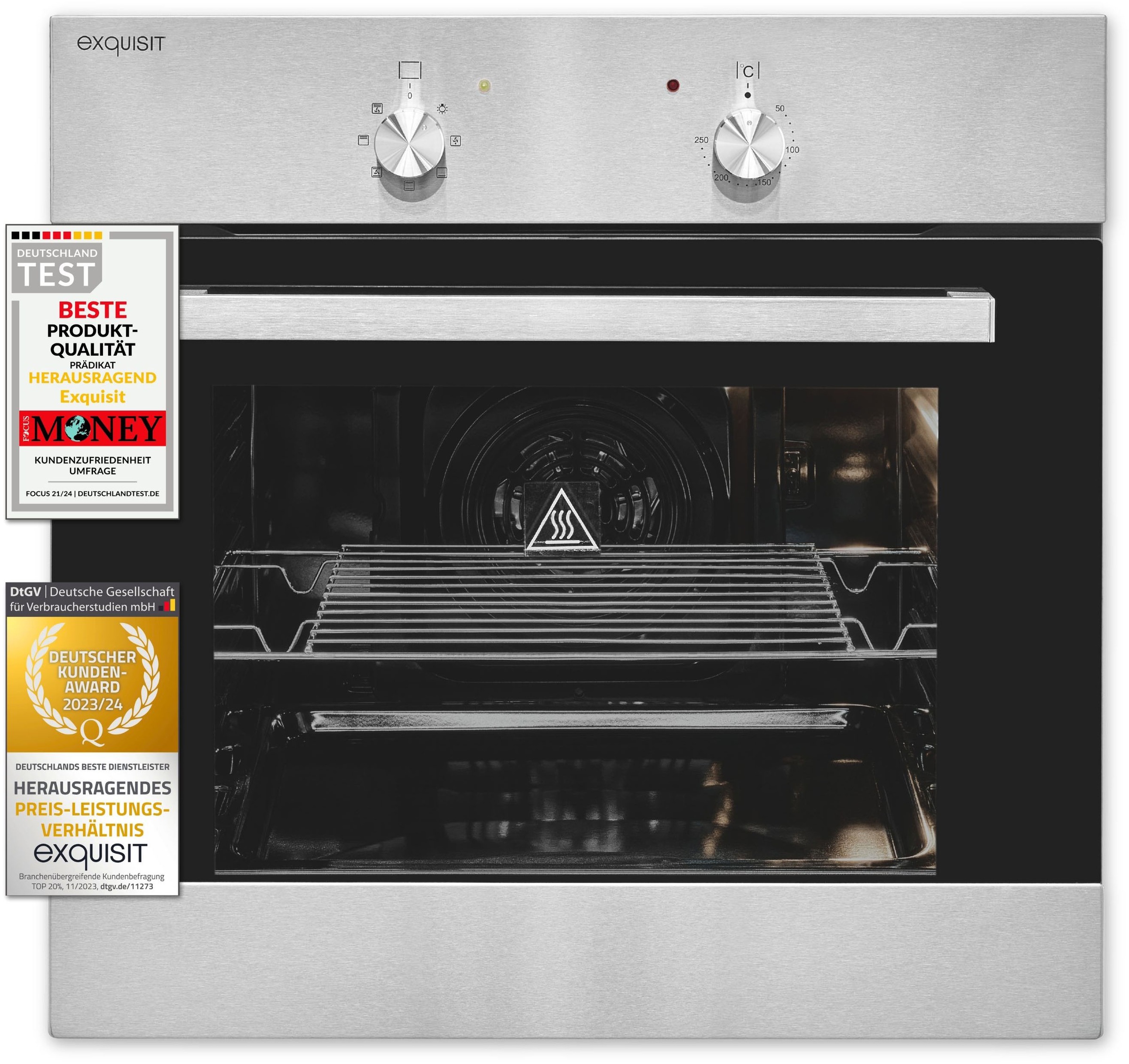 exquisit Einbaubackofen "EBE 555-1.2 U" Ideal für den Alltag – Backen, Gril günstig online kaufen