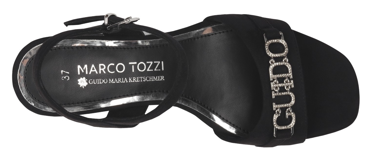 MARCO TOZZI by GMK Sandalette, Blockabsatz, Riemchensandale, Abendschuh mit Feel Me-Ausstattung