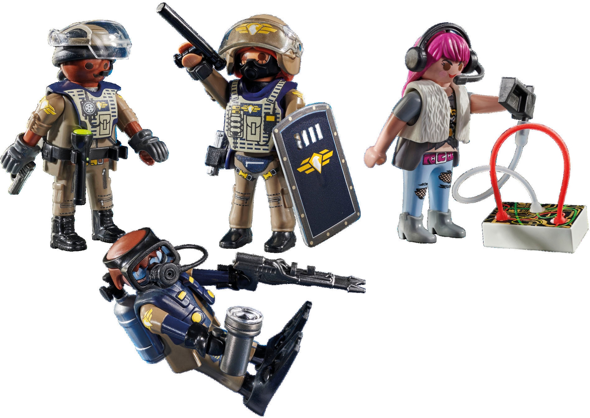 Playmobil® Konstruktions-Spielset »SWAT-Figurenset (71146), My Action Heroes«, (37 St.), Made in Europe