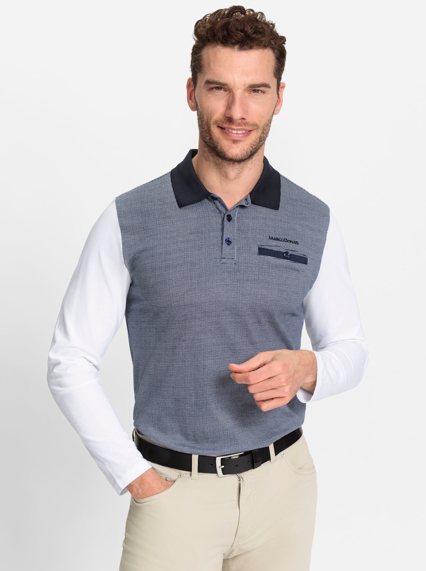 Marco Donati Poloshirt "Langarm-Poloshirt", (1 tlg.) günstig online kaufen