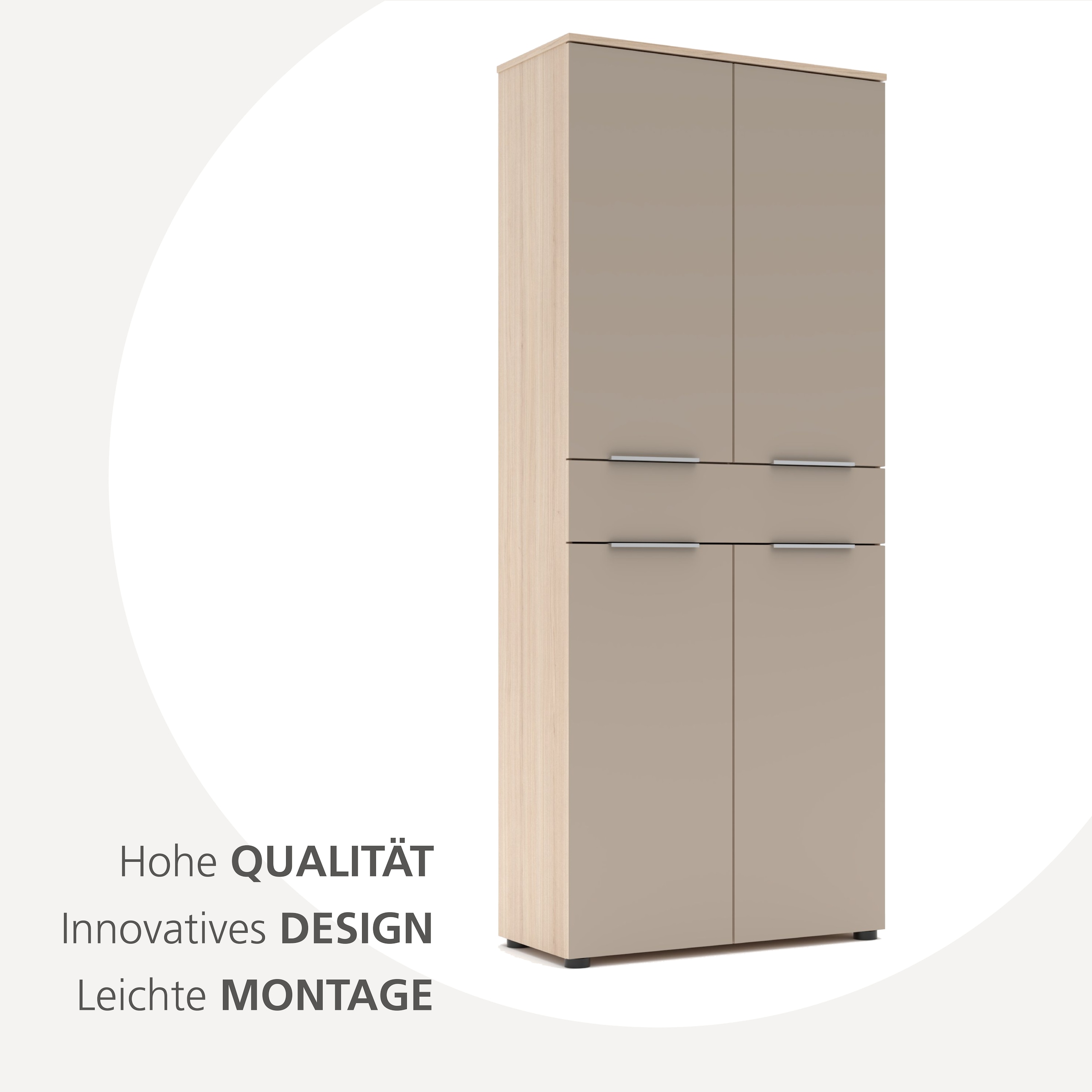 Innostyle Aktenschrank »Büroschrank Santorin, 80/198/38 cm ( B/H/T)« 1 Stk. tlg.