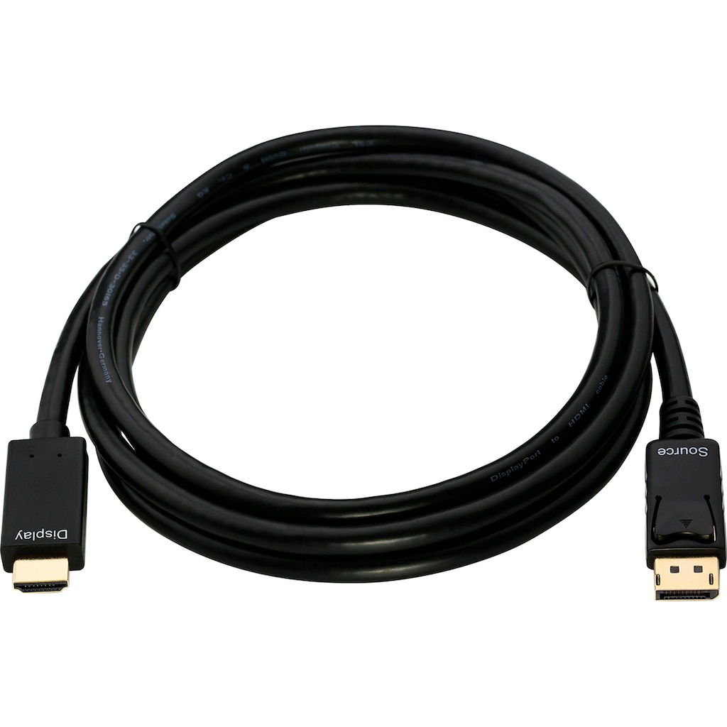 CSL Audio- & Video-Kabel »DisplayPort, HDMI Kabel, mehrfach geschirmt, verschiedene Längen«, HDMI-DisplayPort, HDMI-DisplayPort, 300 cm