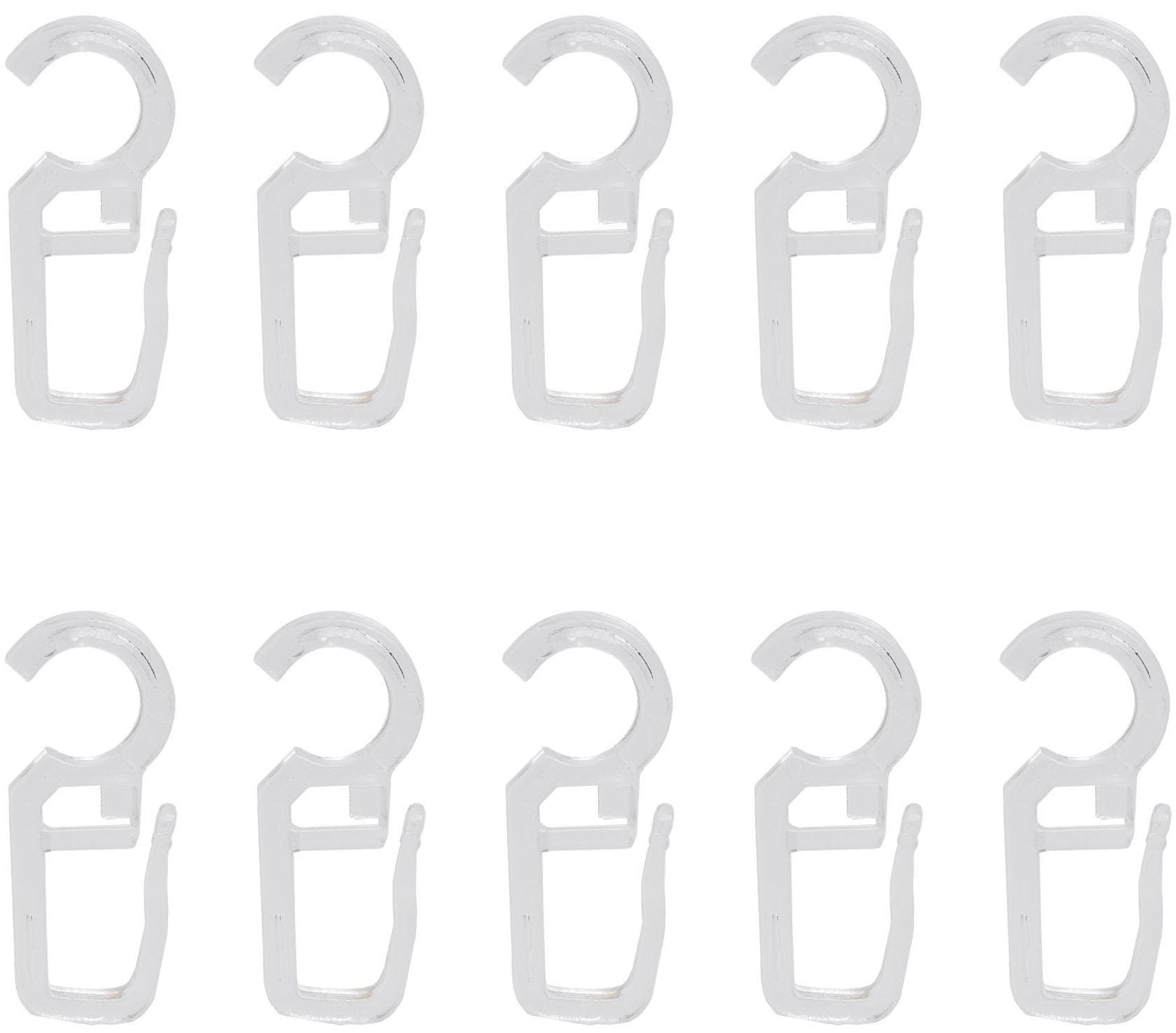 Liedeco Faltenclip, (Set, 10 St.), Faltenlegehaken, für Gardinenringe Öse 10 mm
