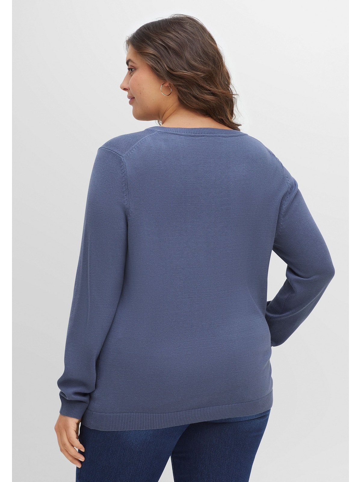 Sheego V-Ausschnitt-Pullover »Große Größen«, aus Feinstrick