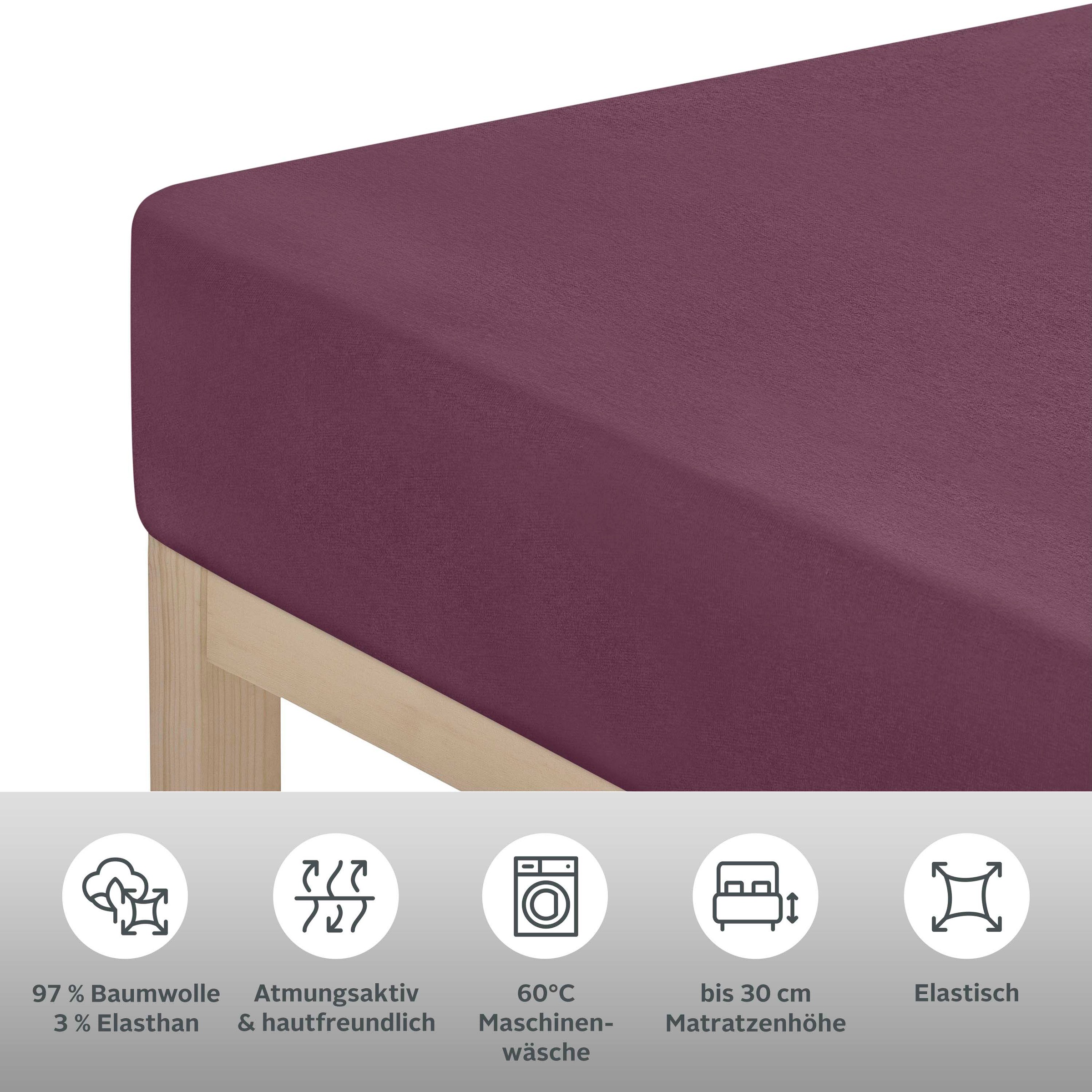 Leonique Spannbettlaken "Malia in Gr. 90x200, 140x200 oder 180x200 cm" aus günstig online kaufen