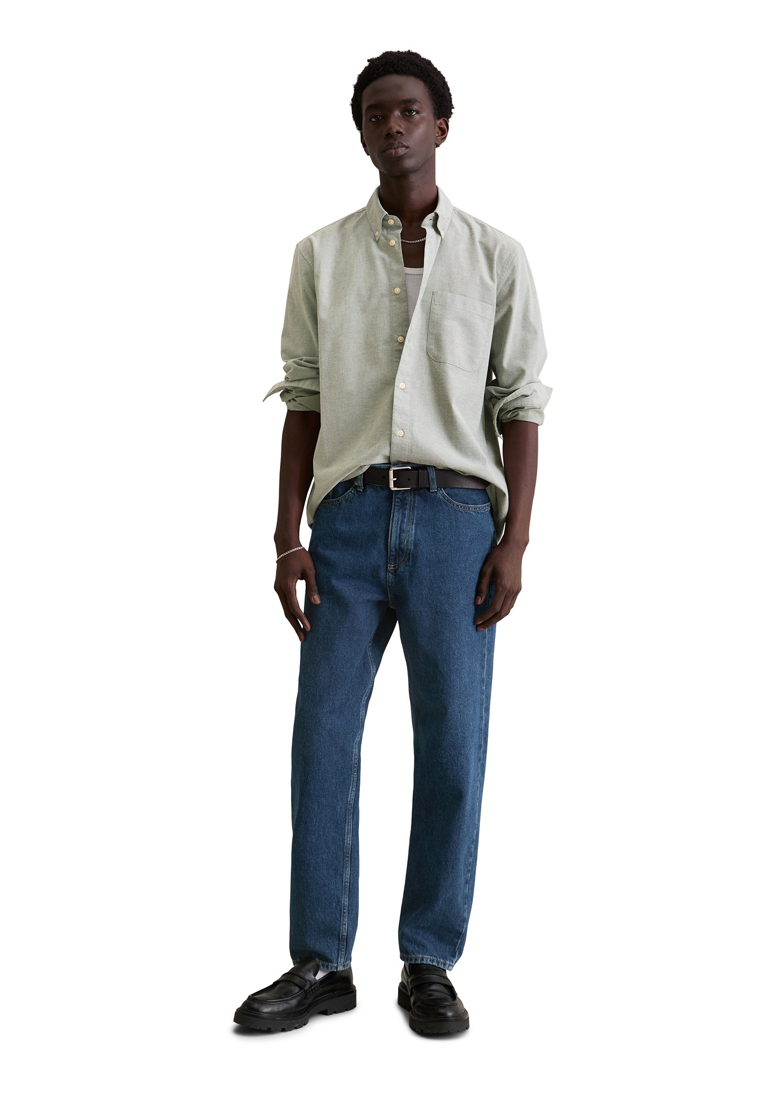 Marc O'Polo DENIM Langarmhemd »aus Bio-Baumwoll-Oxford-Qualität«