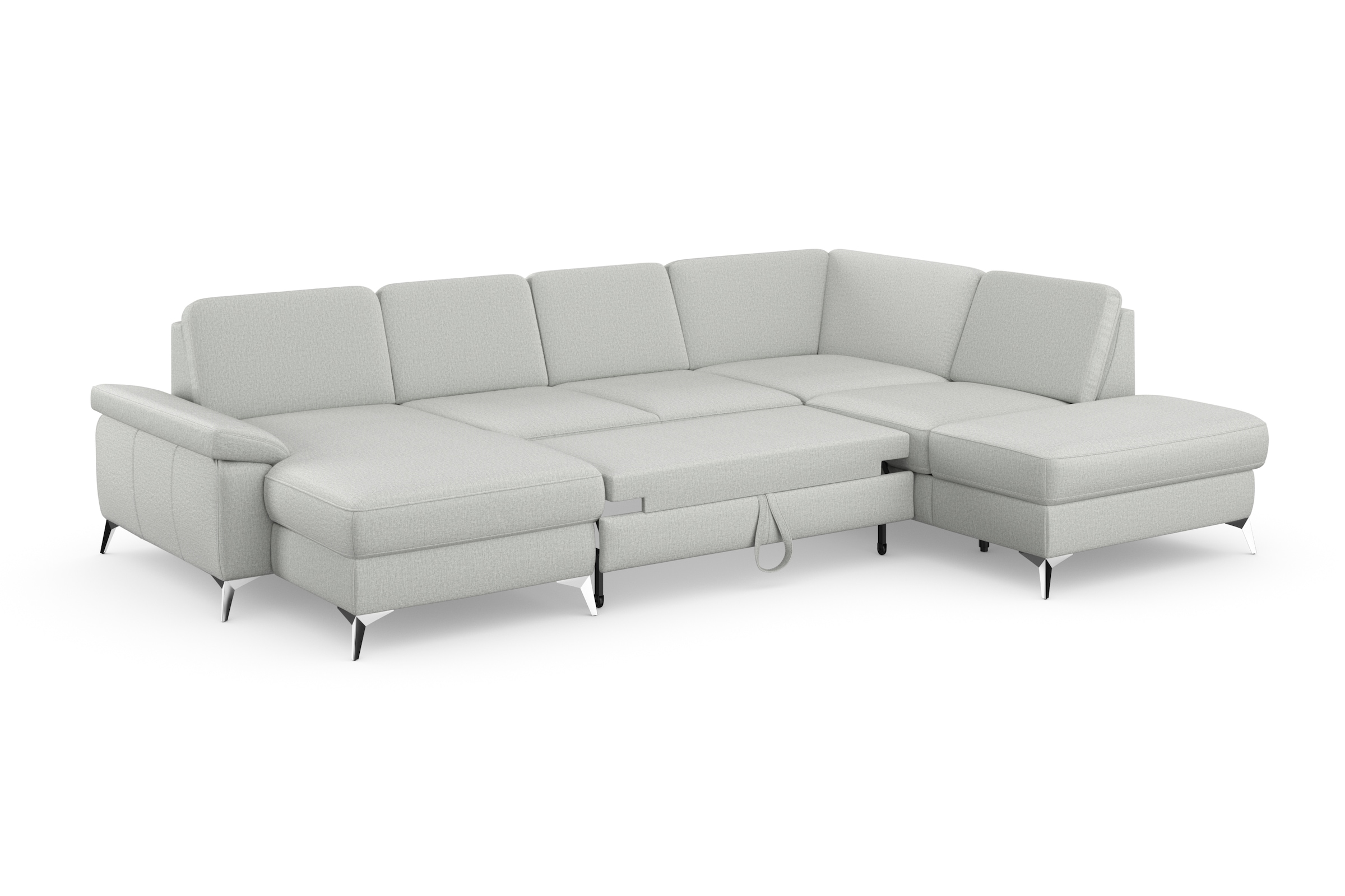 sit&more Wohnlandschaft »Padua U-Form«, inklusive Sitztiefenverstellung, Armteilfunktion und Federkern
