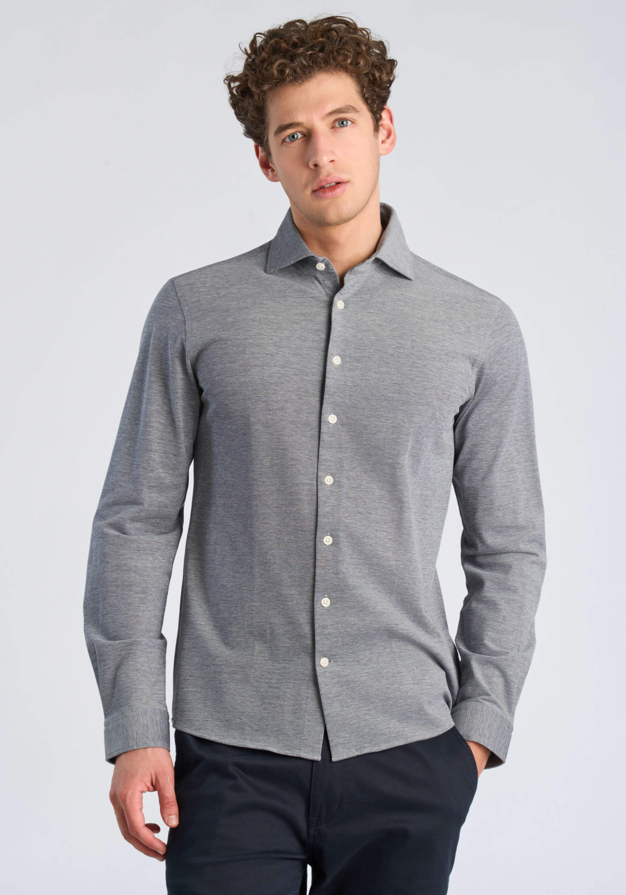 LINDBERGH Businesshemd "Business-Casual-Hemd (Langarm) Relaxed Fit"