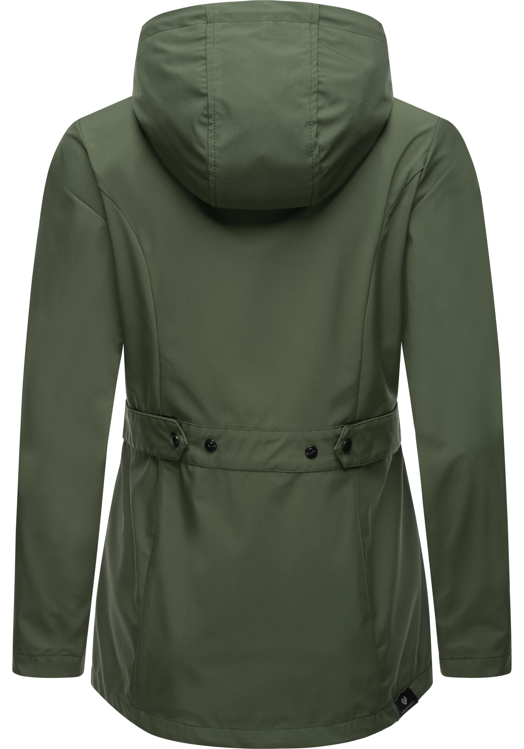Ragwear Softshelljacke »Margge Shell«, mit Kapuze, wasserdichte Damen Übergangsjacke mit großer Kapuze