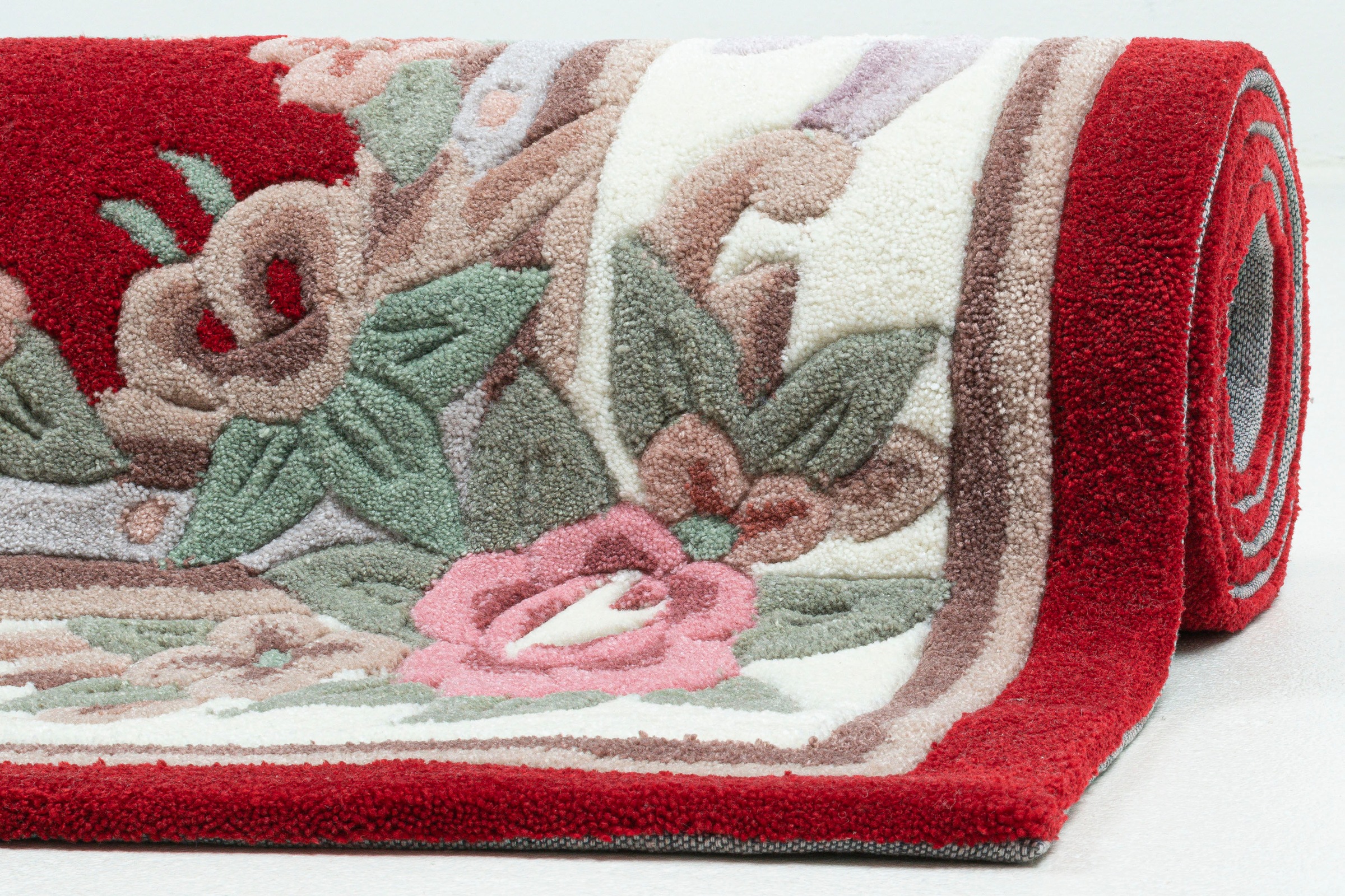 Teppich THEKO "Ming" Gr. 6, rot, B:190cm H:14mm L:290cm, Kunstfaser, Teppiche, Teppich, hochwertiges Acrylgarn, ideal im Wohnzimmer & Schlafzimmer 3