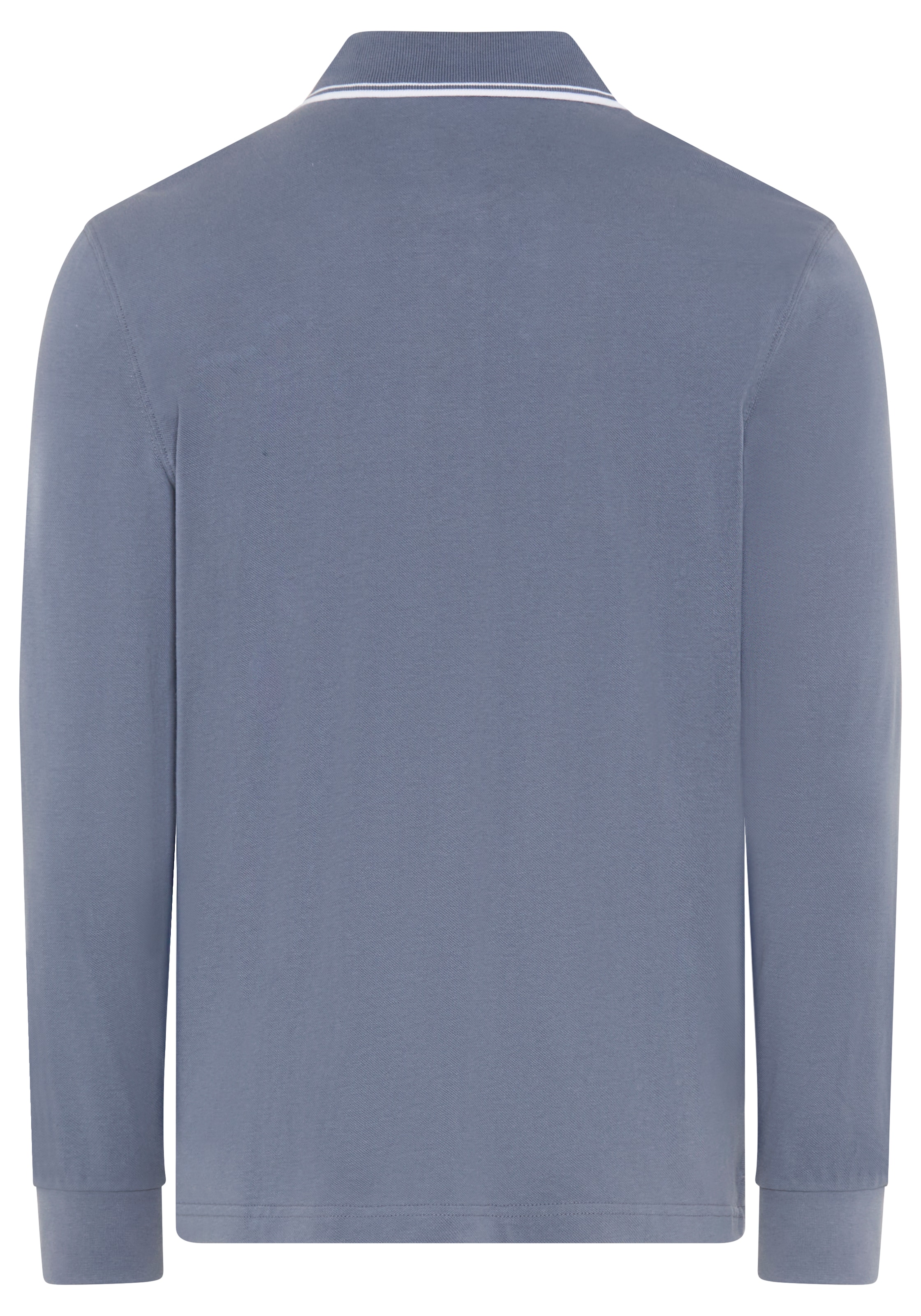 DELMAO Langarm-Poloshirt »Neue Kollektion!« schmale Passform, Langarm, unifarben, aus Piqué-Material