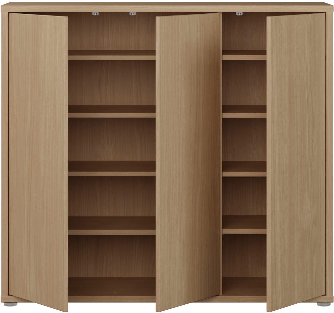 FORTE Schuhschrank »Alice Springs, Schuhschrank, Platz für 20 Paar Schuhe, 3 Türen« B/H/T 109,2/99,1/34,9 cm,  Stauraumschrank, Mehrzweckschrank, grifflose Front, Push to open