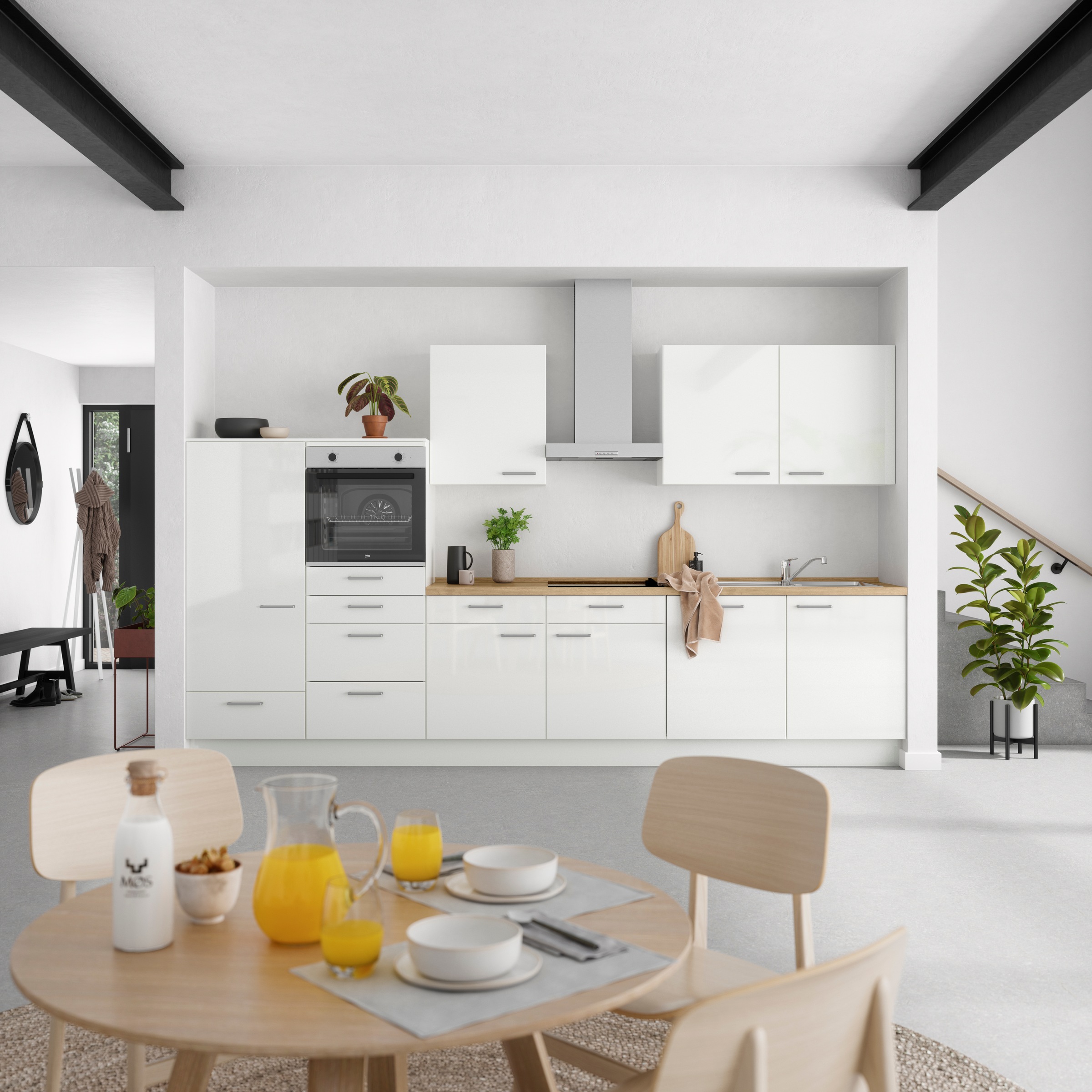 nobilia® Küchenzeile »"Flash I"«, vormontiert, Ausrichtung wählbar, Breite 360 cm, wahlw. mit E-Geräten