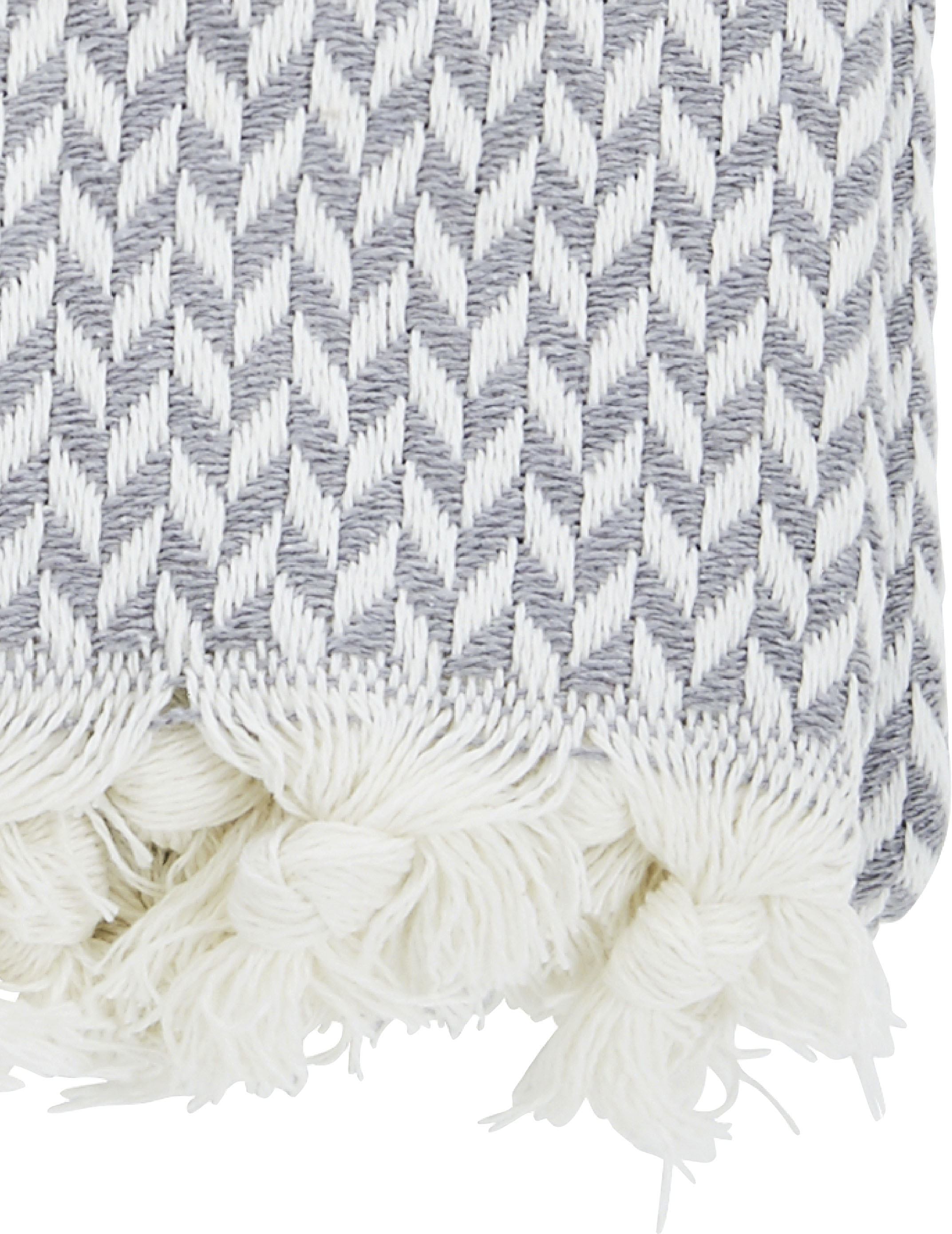 Thumbnail - done. Wohndecke "Elena" Fransen, Baumwolle, unifarben