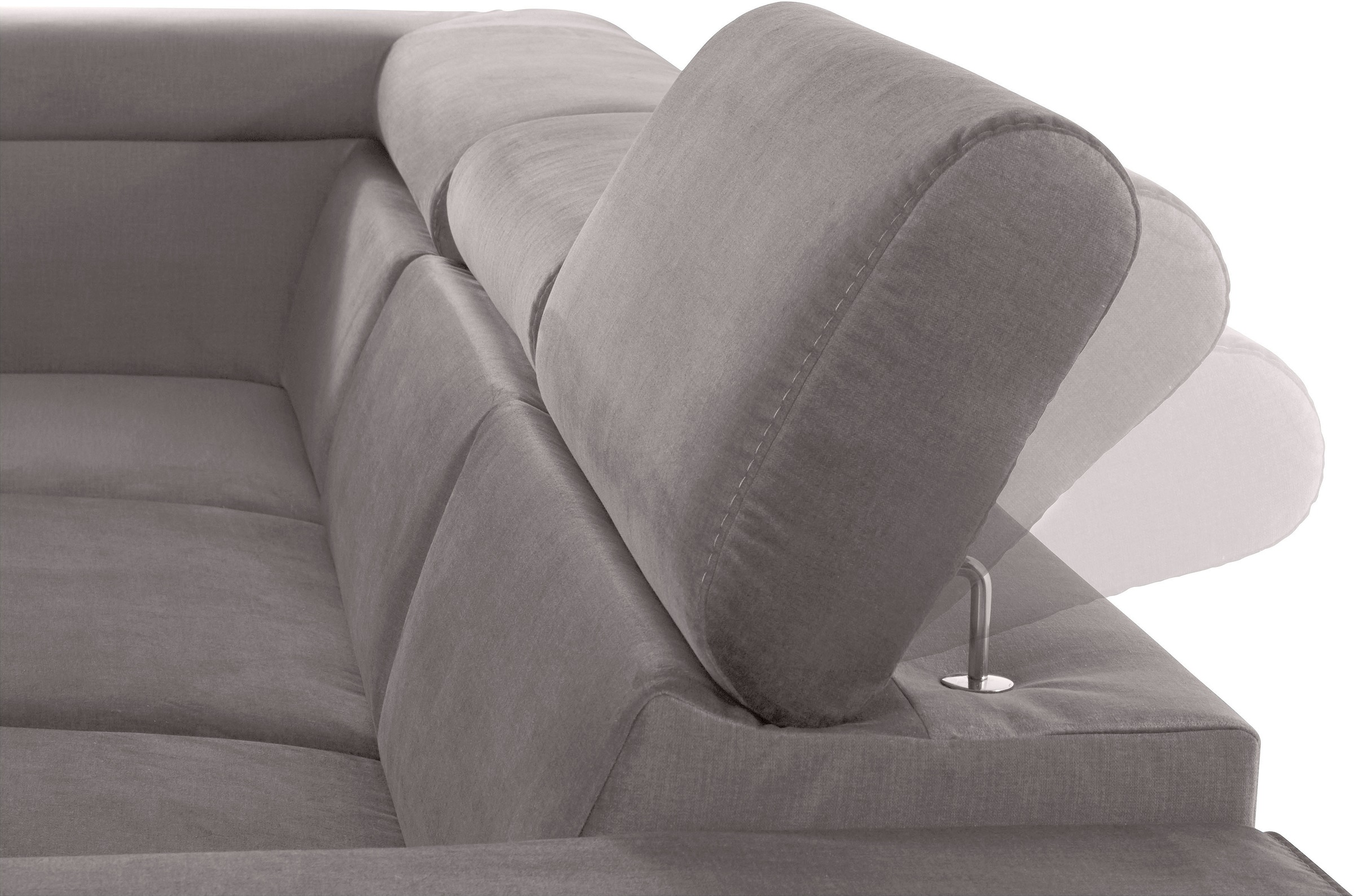 Thumbnail - COTTA Ecksofa "Morven L-Form mit Kopfteilverstellung" wahlweise mit Bettfunktion, Bettkasten & Wireless-Charger