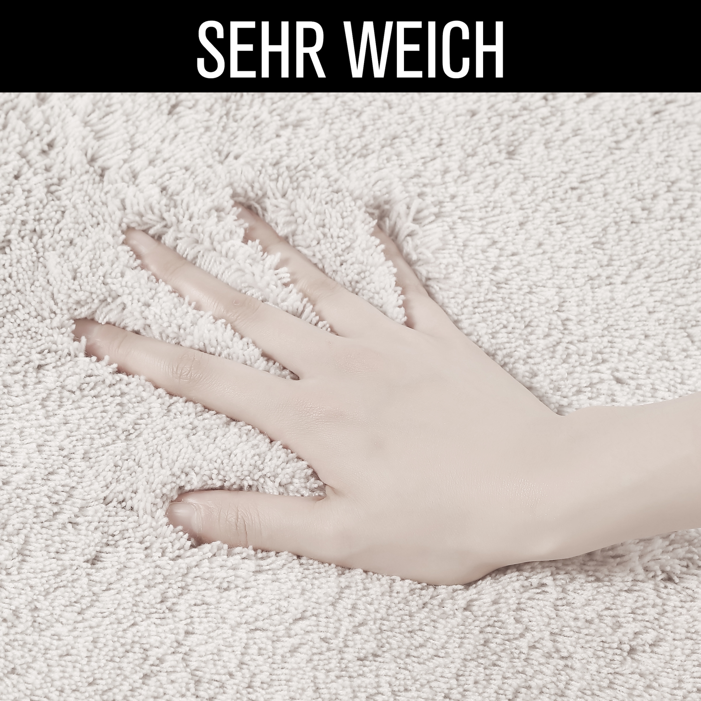 Bruno Banani Badematte »Lana, Badvorleger, Badezimmer Teppich«, rutschhemmend beschichtet, fußbodenheizungsgeeignet-schnell trocknend-strapazierfähig, Badteppich, Badematten, unifarben, auch als 3 teiliges Set & rund