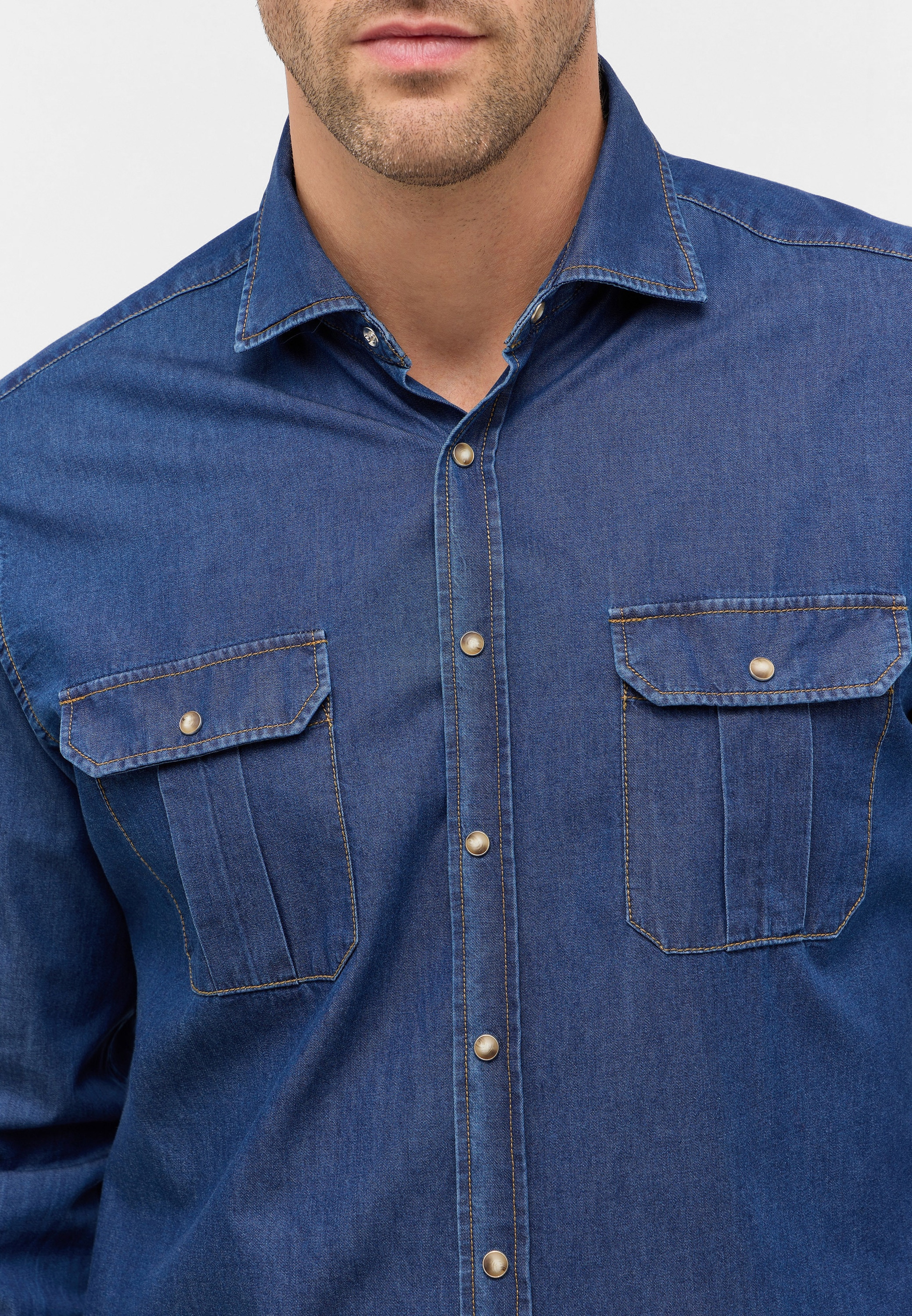 Eterna Langarmhemd »MODERN FIT« EASY IRON (bügelleicht)