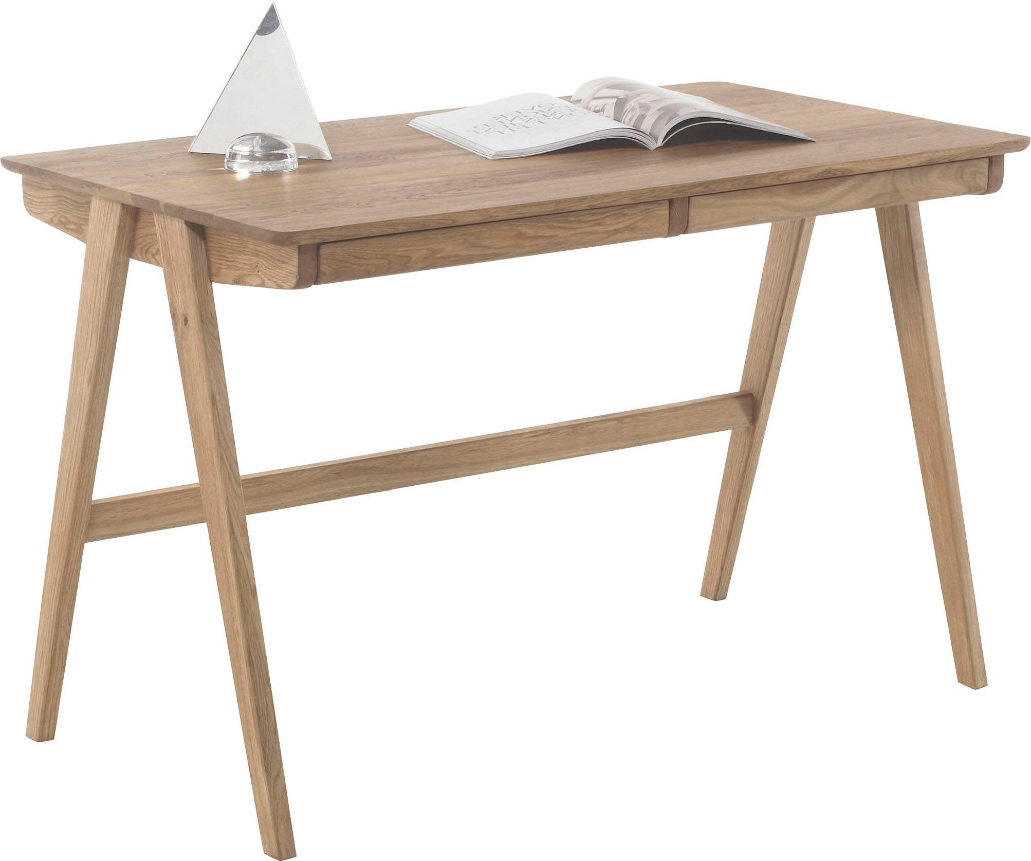 Thumbnail - MCA furniture Schreibtisch "Delia", Asteiche Massivholz geölt mit Schubladen, Breite 120 cm