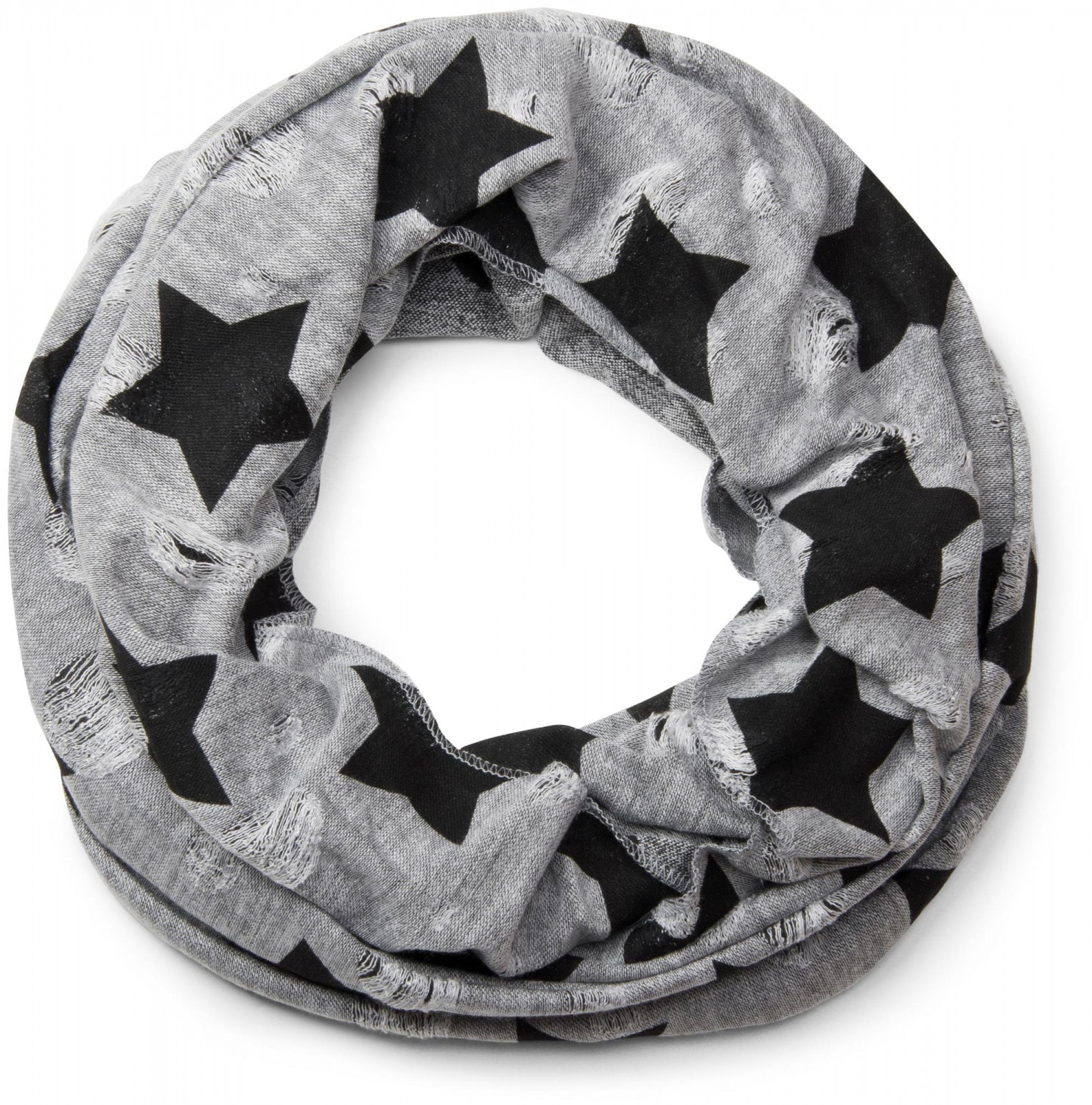 styleBREAKER Loop "Loop Schal mit Sterne und Punkte Muster" 1 Stk.