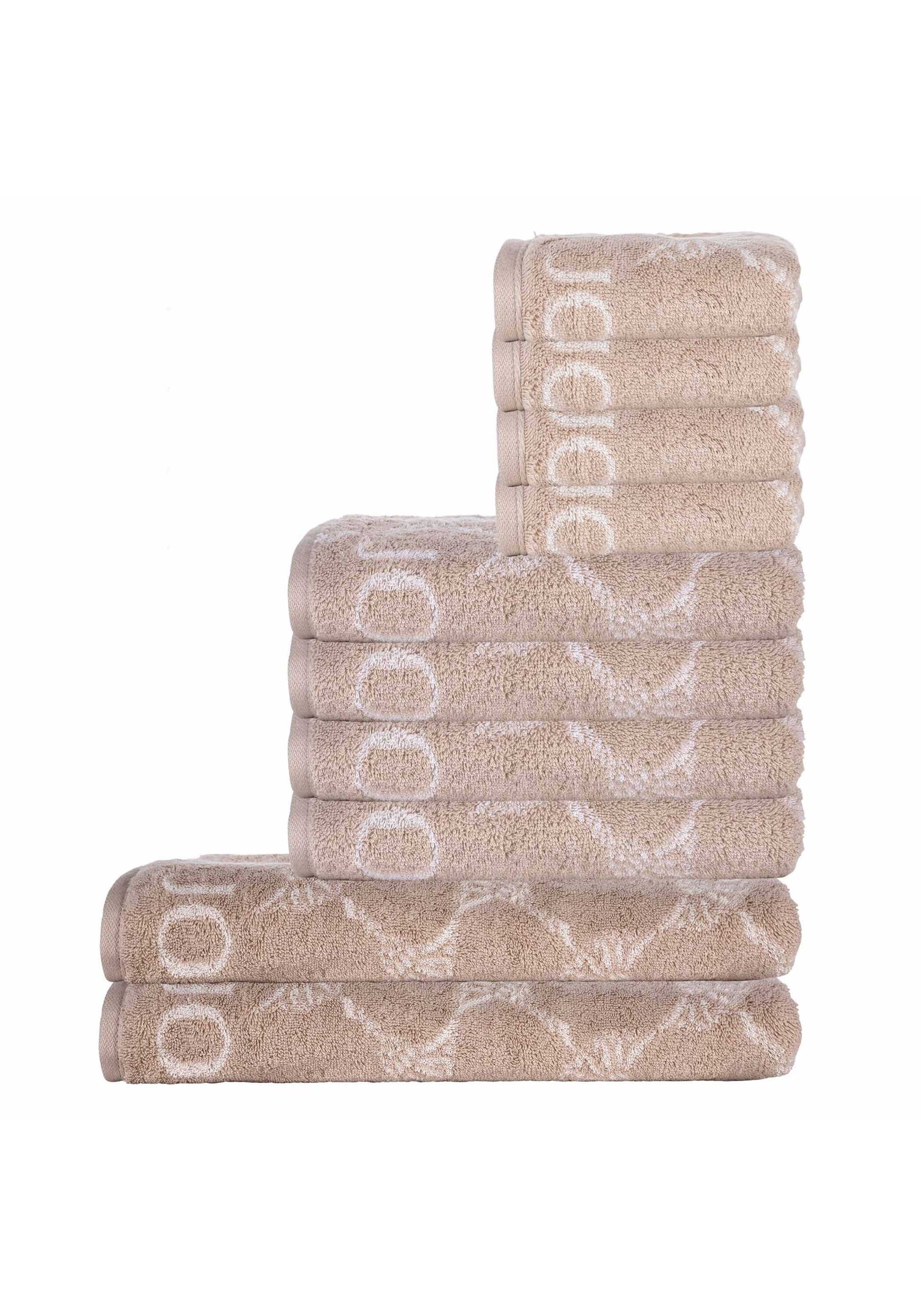 Handtuch JOOP, B:50cmbeige, Obermaterial: 100% Baumwolle CO., Handtücher, "Handtuch 10er Pack"
