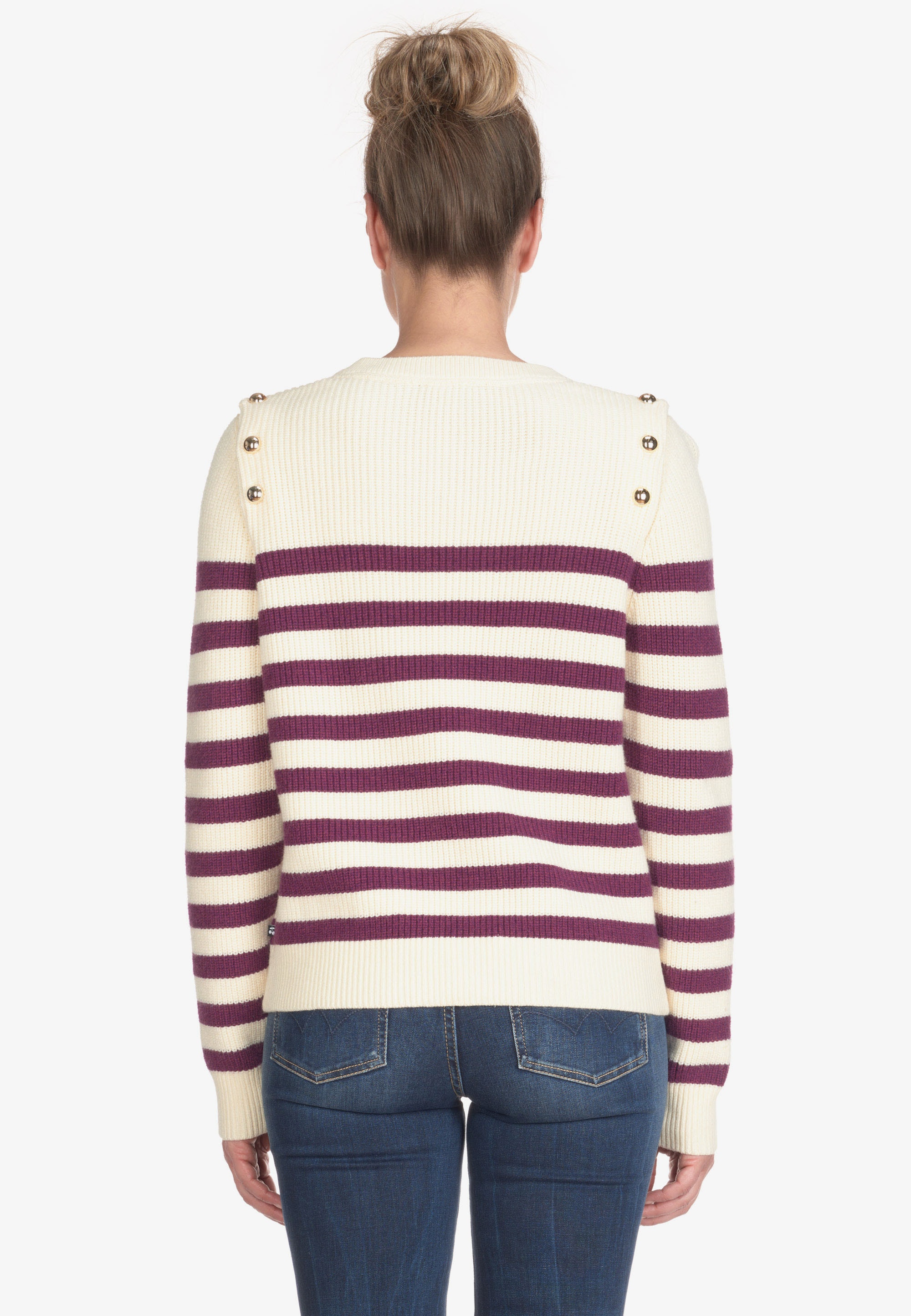 Le Temps Des Cerises Strickpullover »FANIA«, mit angesagtem Streifen-Muster