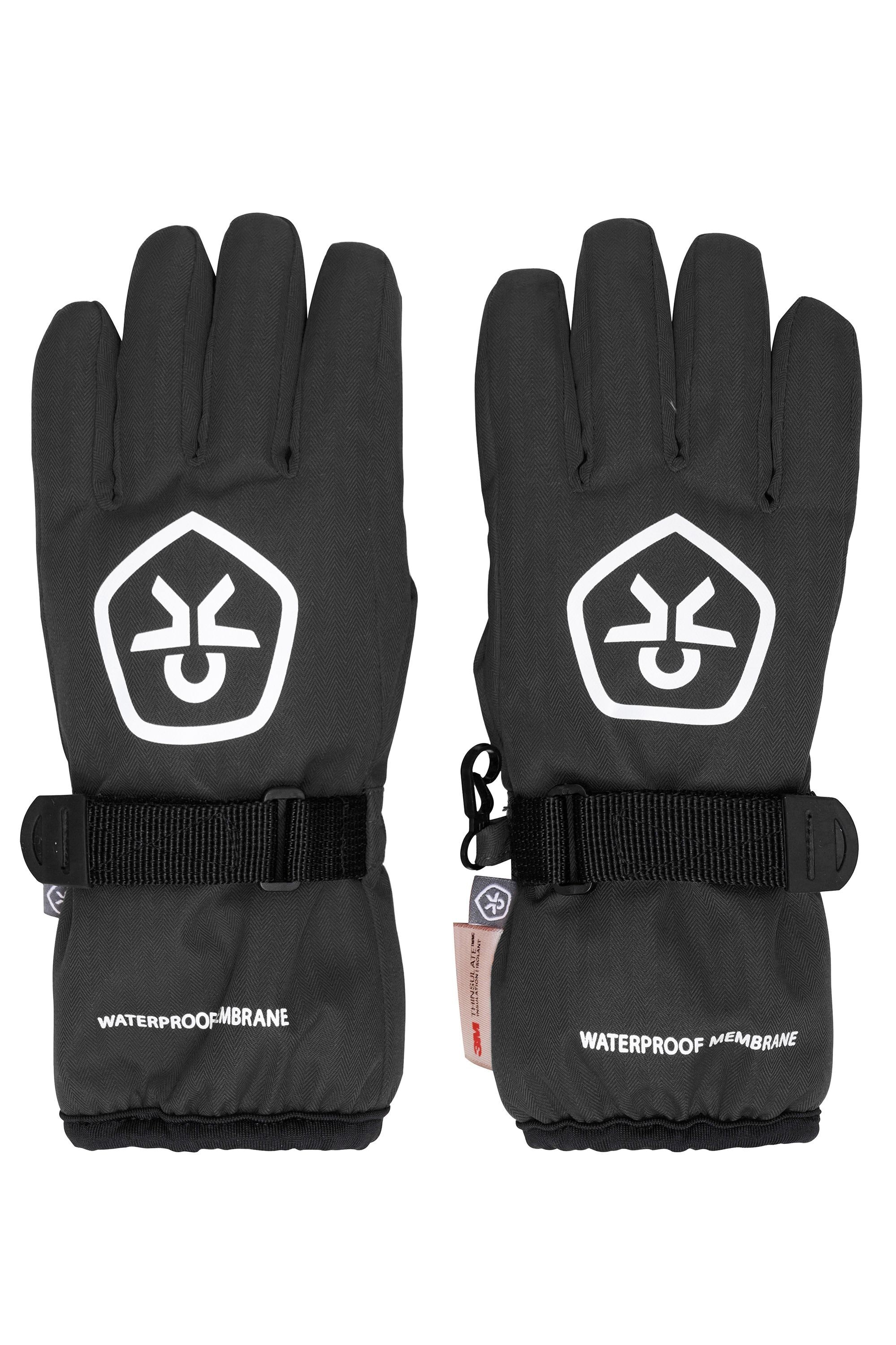COLOR KIDS Kinder Skihandschuhe "Skihandschuhe COGloves", schwarz, Gr. 6, Obermaterial: 90% Polyester PES. 10% Polyurethan PU., Handschuhe