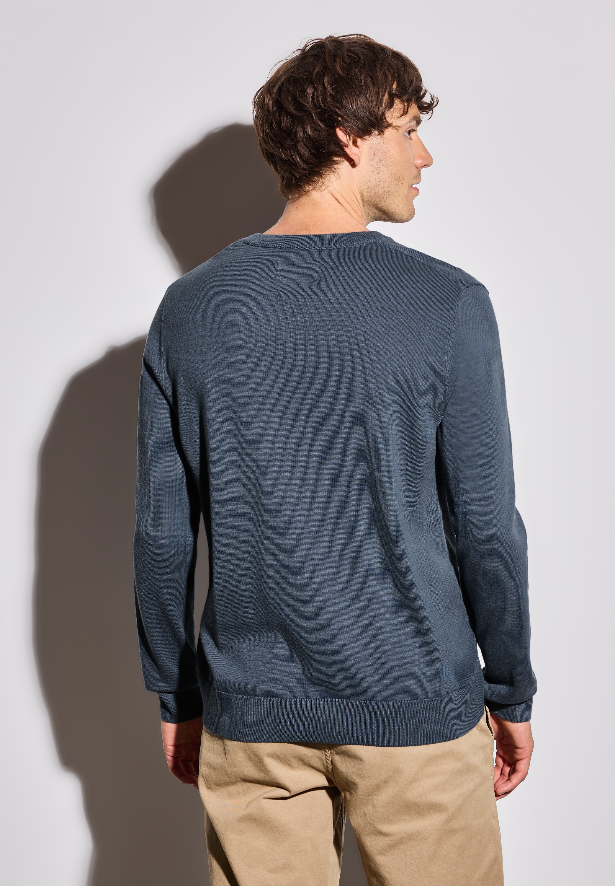 STREET ONE MEN Strickpullover, aus reiner Baumwolle günstig online kaufen