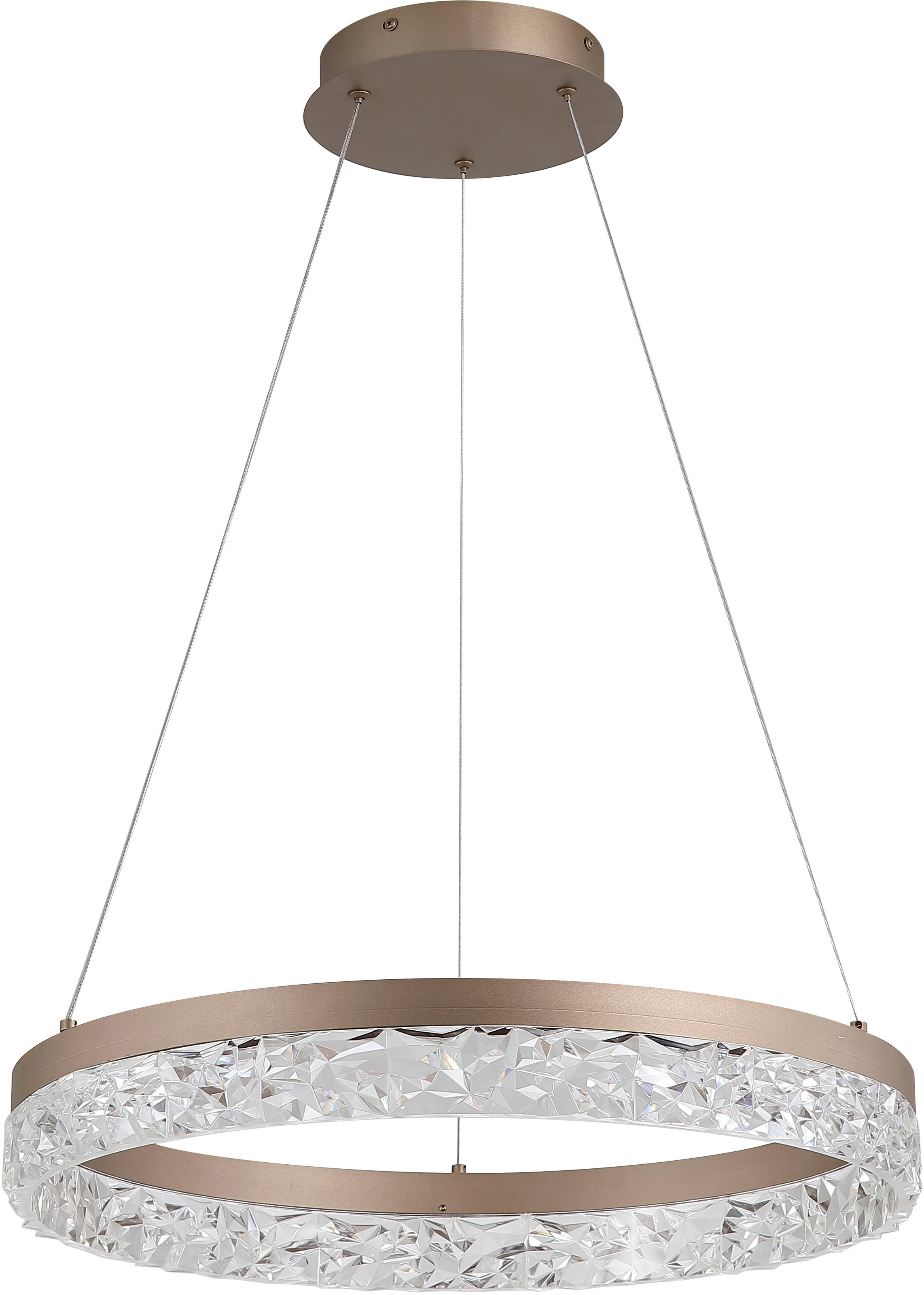 Searchlight LED Pendelleuchte »Maddie LED-Rundanhänger, Latte-Metall« LED-Modul 1 Stk.