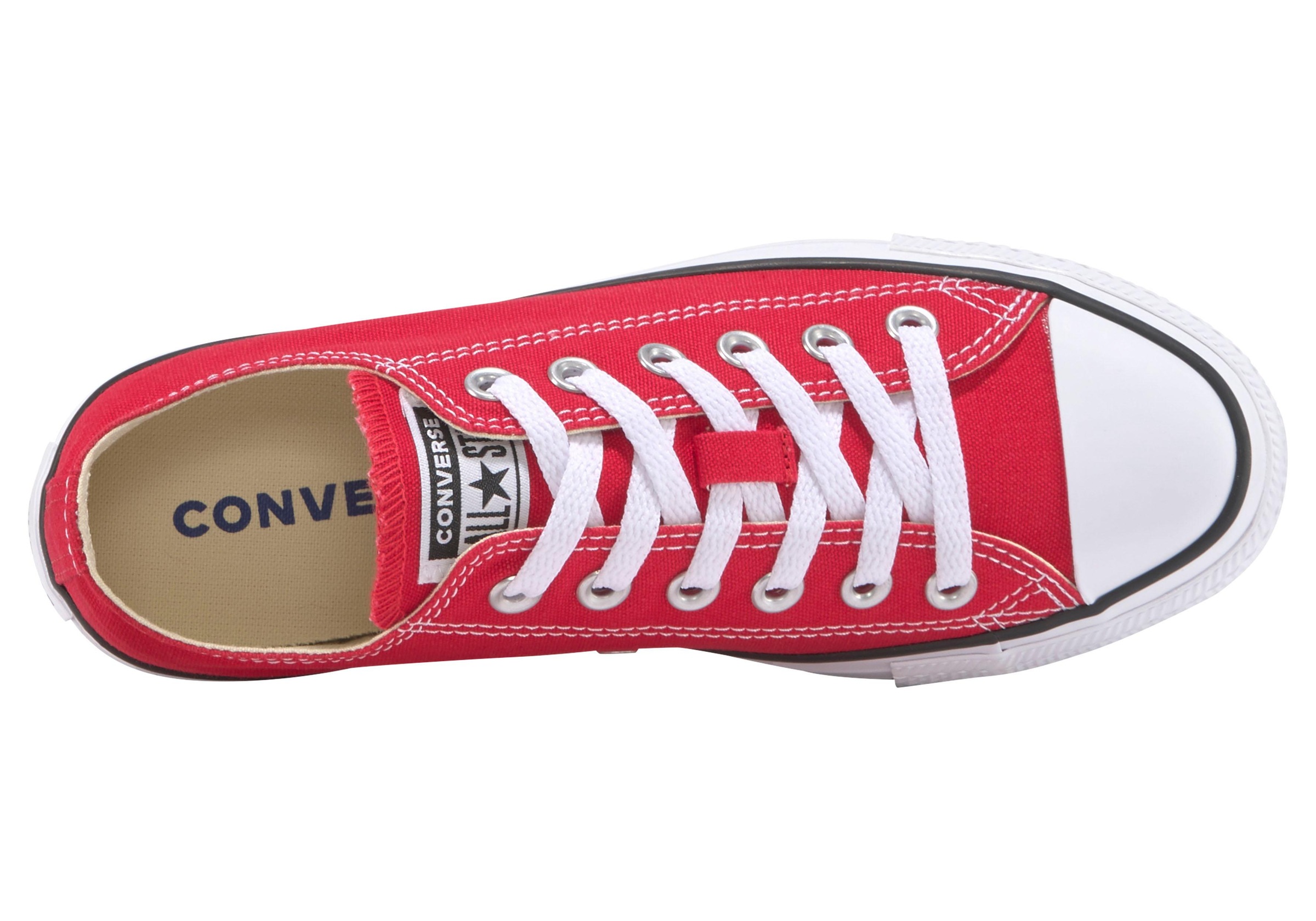 Sneaker CONVERSE "Chuck Taylor All Star Ox", Gr. 39, rot, Textil, Schuhe Skaterschuh Canvassneaker Sneaker low 3