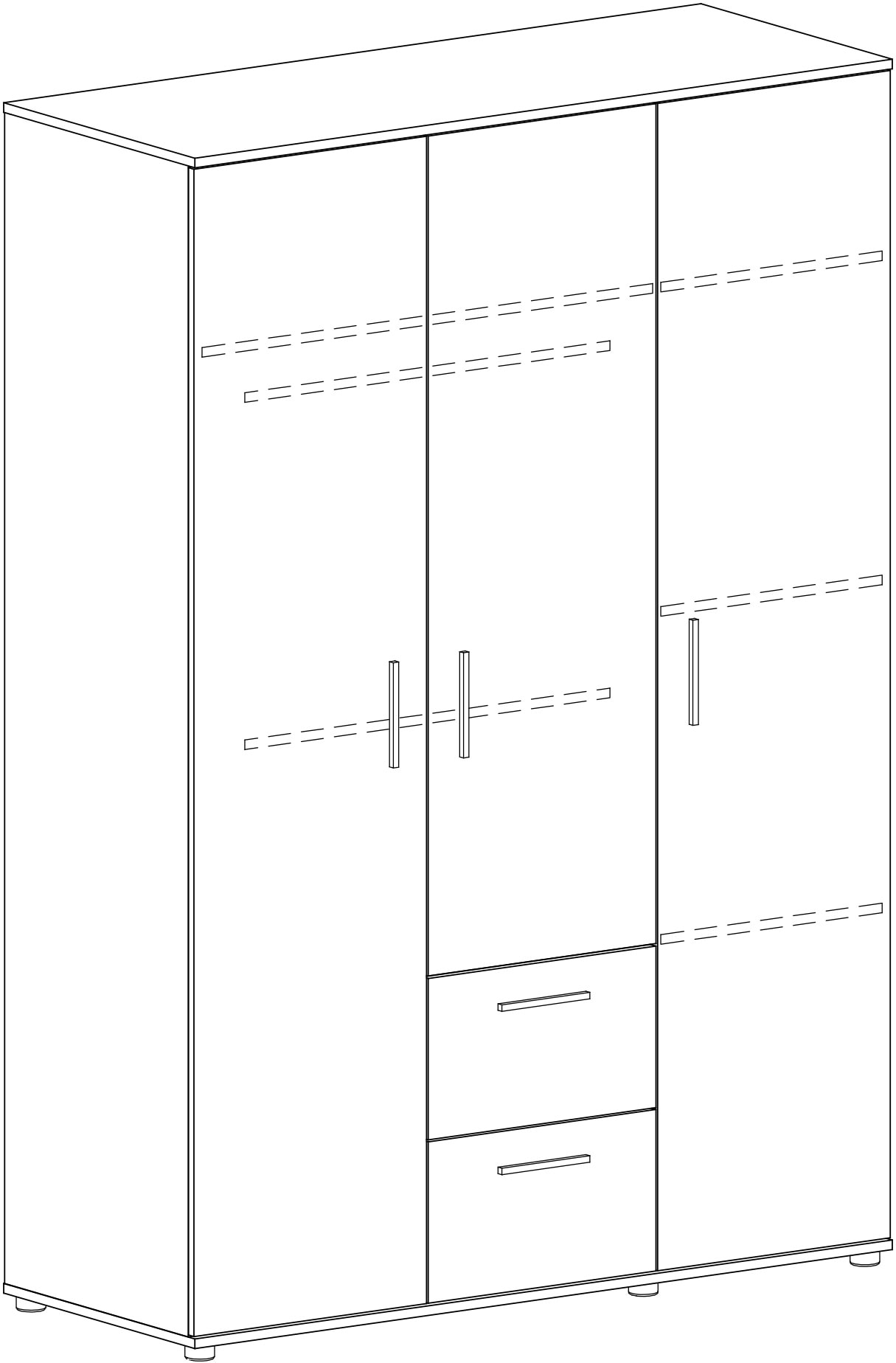 Wickelkommode), Kinderbett, | St., (Set, arthur Kinderbett, Schrank, Wickelkommode 3 »Lotti«, BAUR bestellen in Schrank mit Germany; Babyzimmer-Komplettset und berndt Made