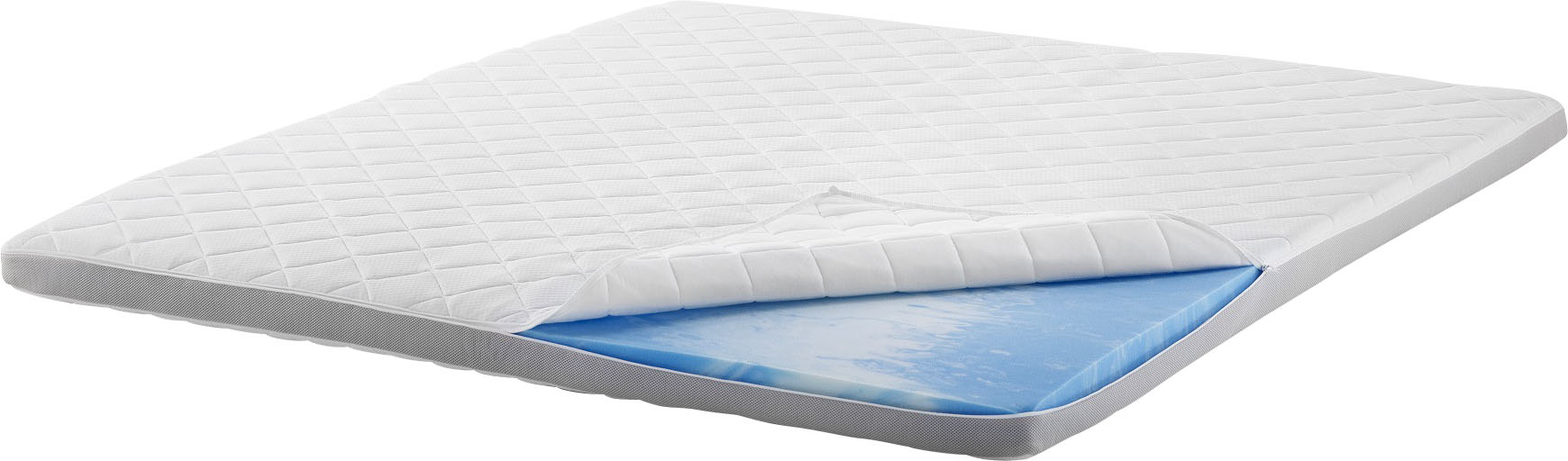 Topper MEISE.MÖBEL, B:180cm H:10cm L:200cm, weiß, Gelschaum, Topper