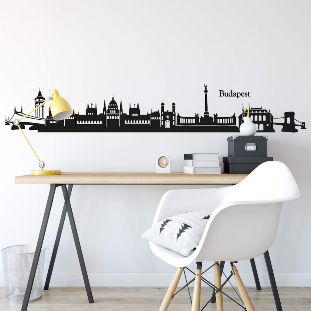 Wall-Art Wandtattoo »Stadt Skyline Budapest 120cm«, (1 St.), selbstklebend, entfernbar