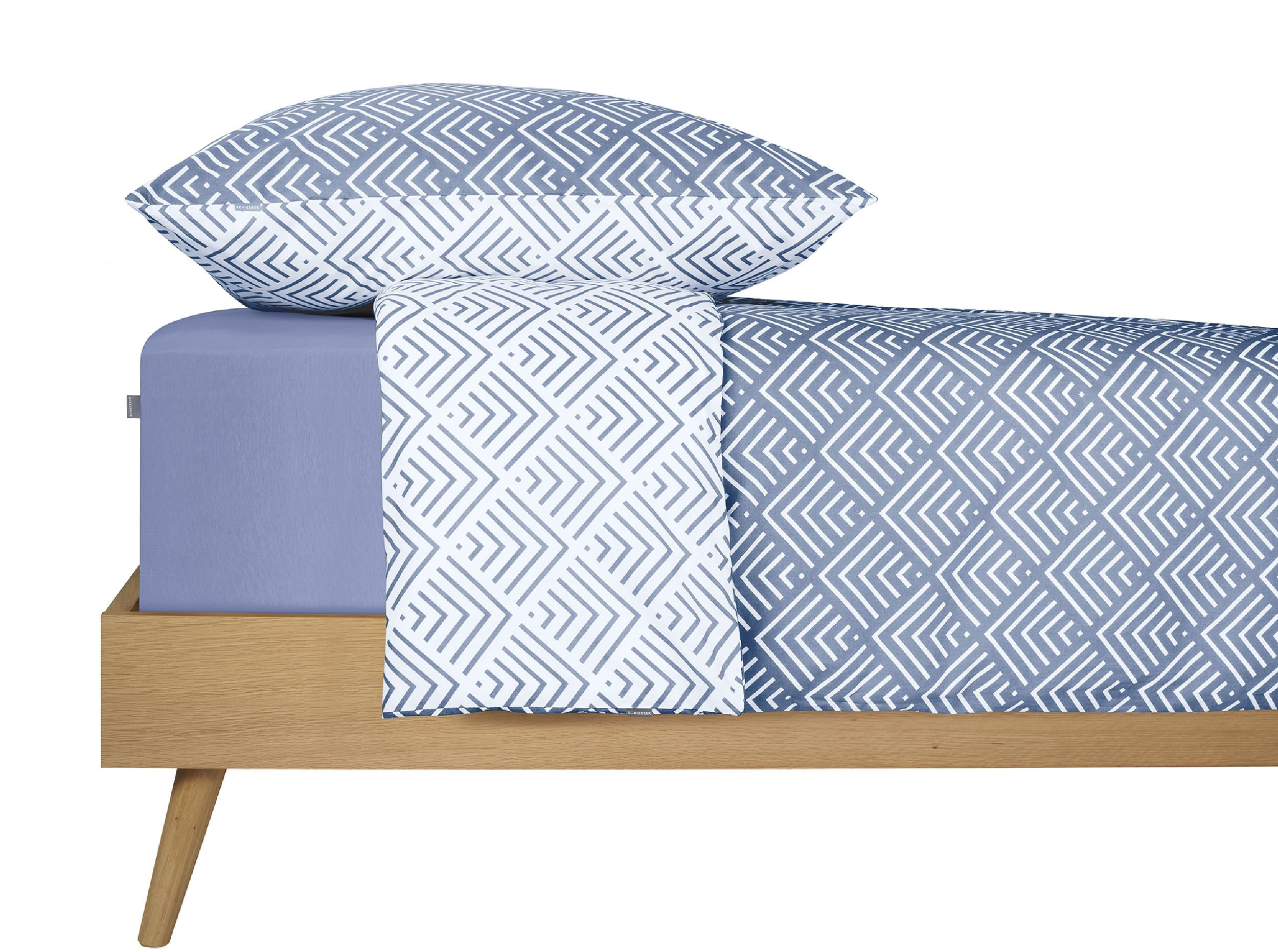 Thumbnail - Schiesser Wendebettwäsche "Mabel aus weicher Baumwolle mit abstraktem Muster" 2 Stk. tlg. Made in Green