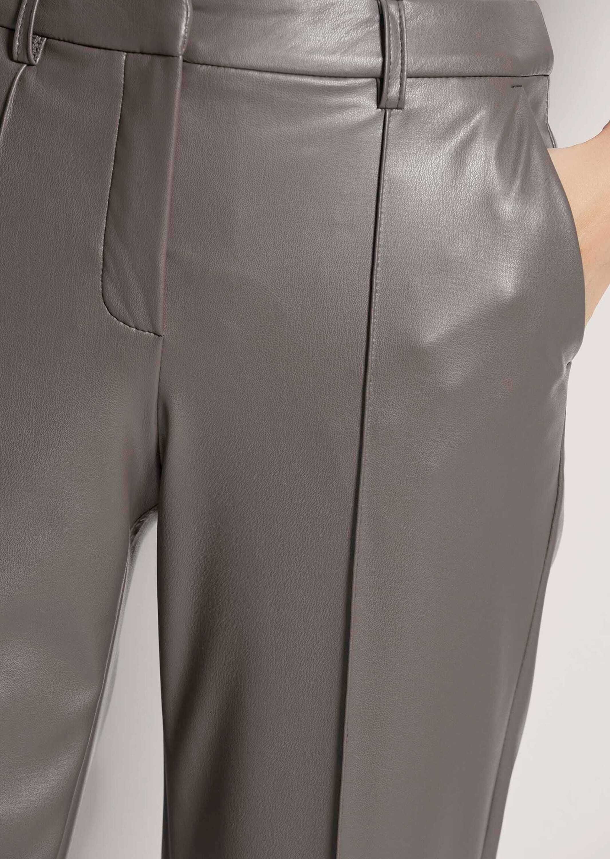 MADELEINE Stretch-Hose »Kunstlederhose Kunstlederhose mit Biesen«