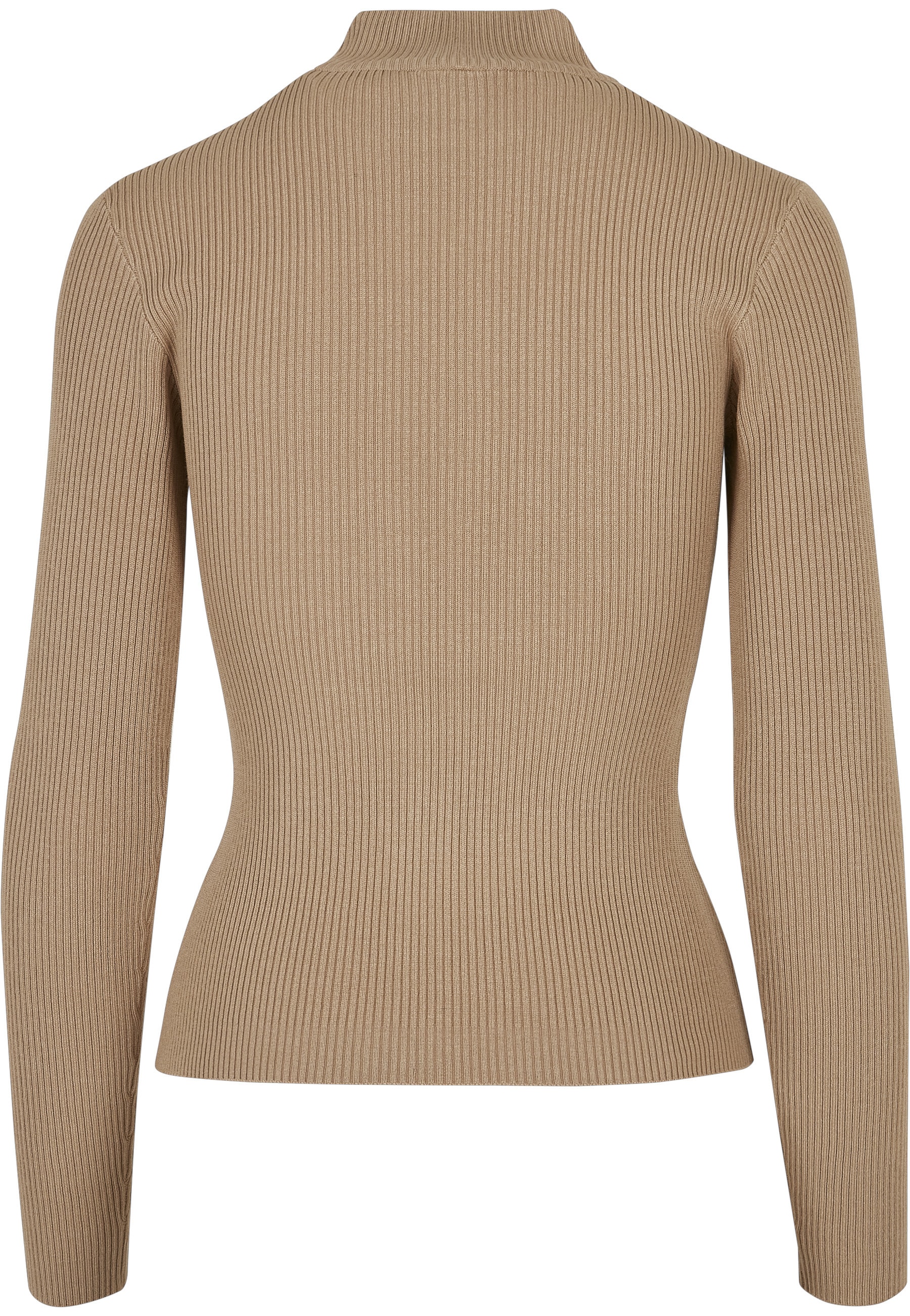 URBAN CLASSICS Rundhalspullover »Urban Classics Damen Ladies Rib Knit Turtelneck Sweater« 1 Stk.