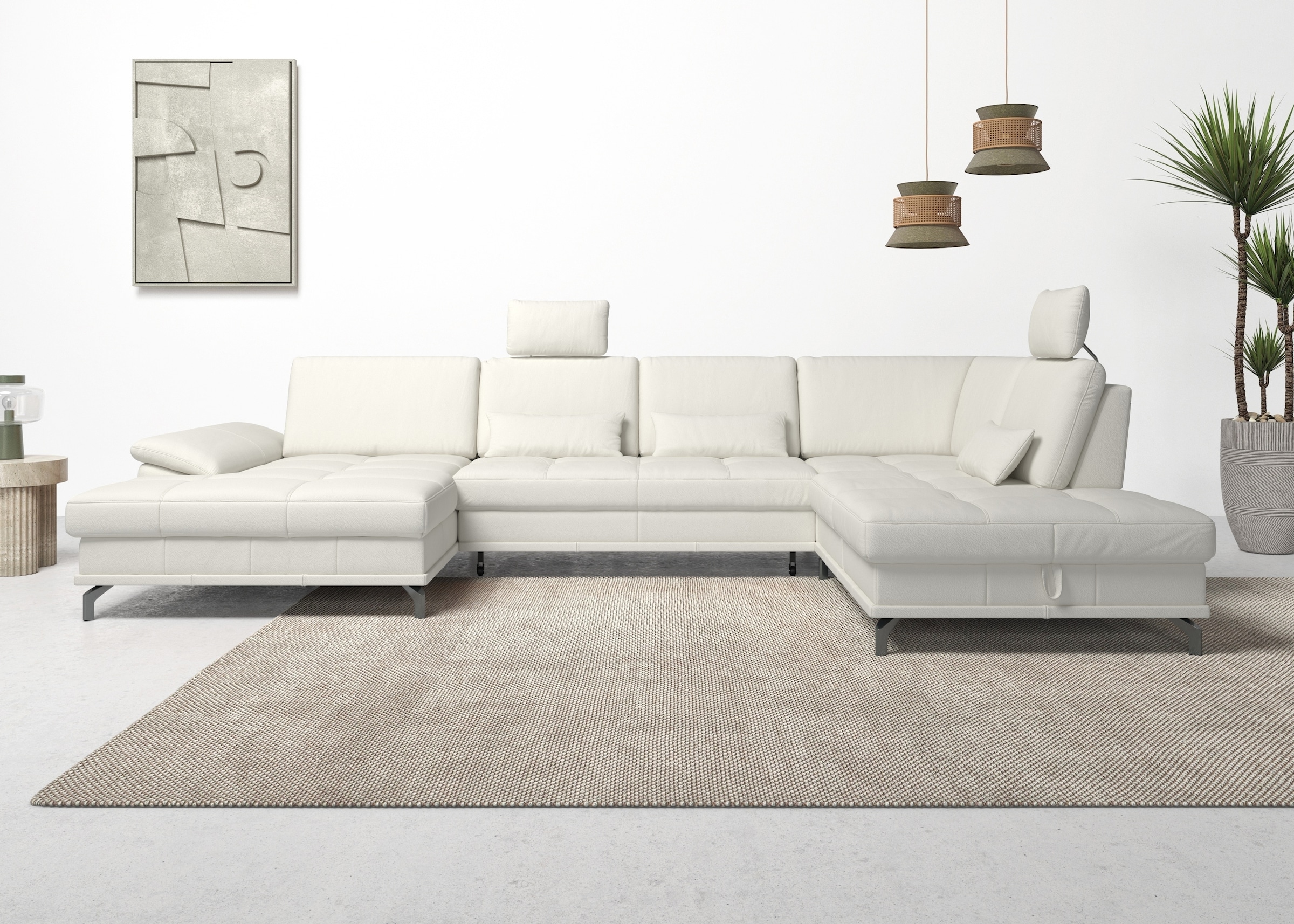 OTTO home Wohnlandschaft "Costello U-Form, B: 363 cm mit Sitztiefen-, Armte günstig online kaufen