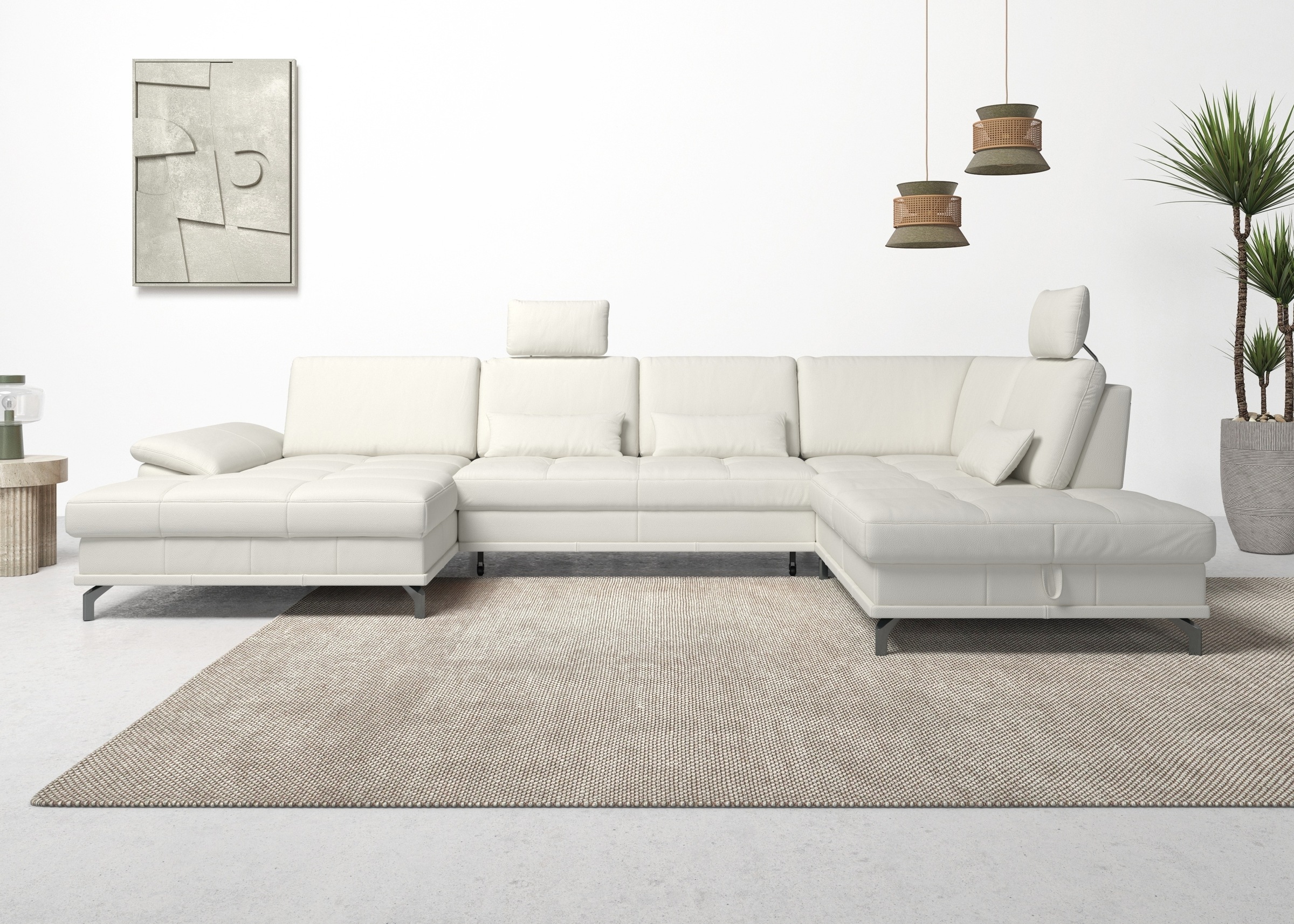 Places of Style Wohnlandschaft "Costello U-Form, B: 363 cm mit Sitztiefen-, günstig online kaufen