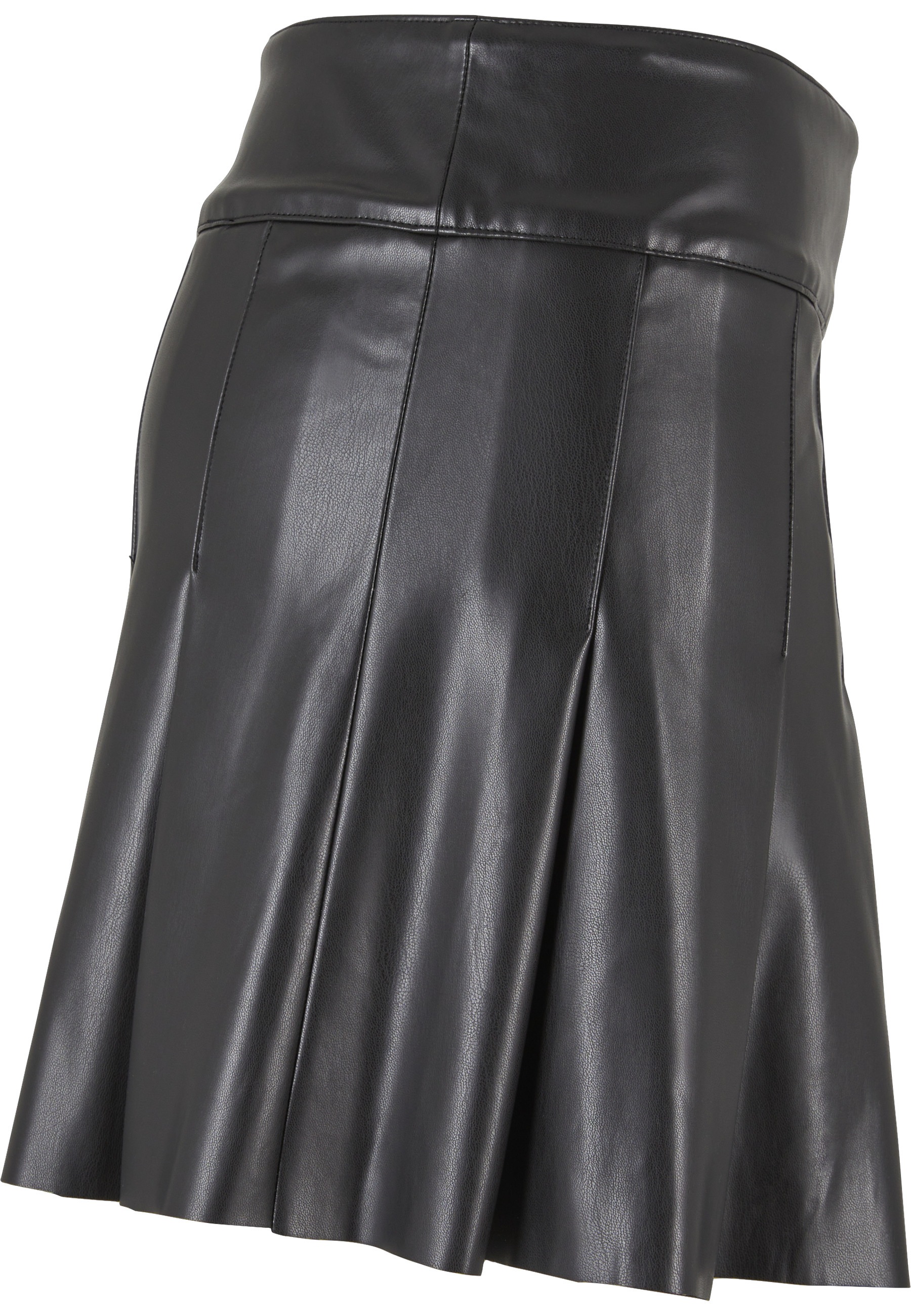 URBAN CLASSICS Sommerrock »Urban Classics Ladies Synthetic Leather Pleated Skirt« 1 Stk.