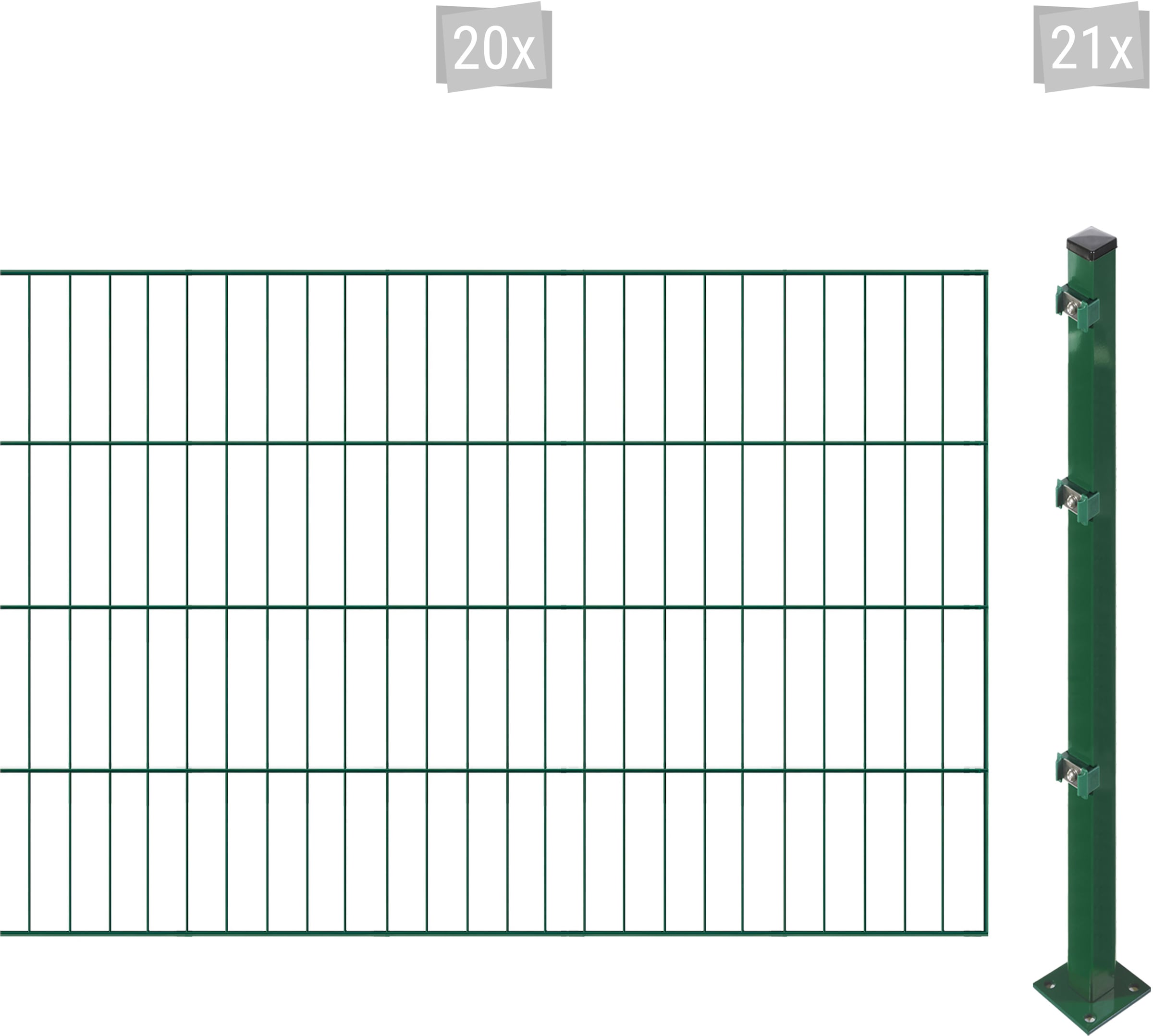 Arvotec 1100000002199 "ESSENTIAL 80 zum Einbetonieren" Zaunhöhe 80 cm, Zaunlänge 2 - 60 m