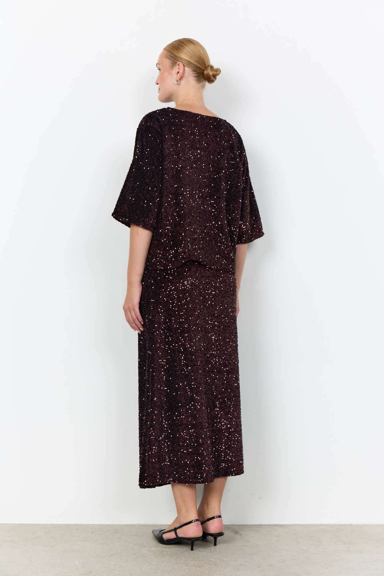 soyaconcept Shirtbluse »SC-JASLEEN 1« Materialmix, Pailletten, mit Stretch