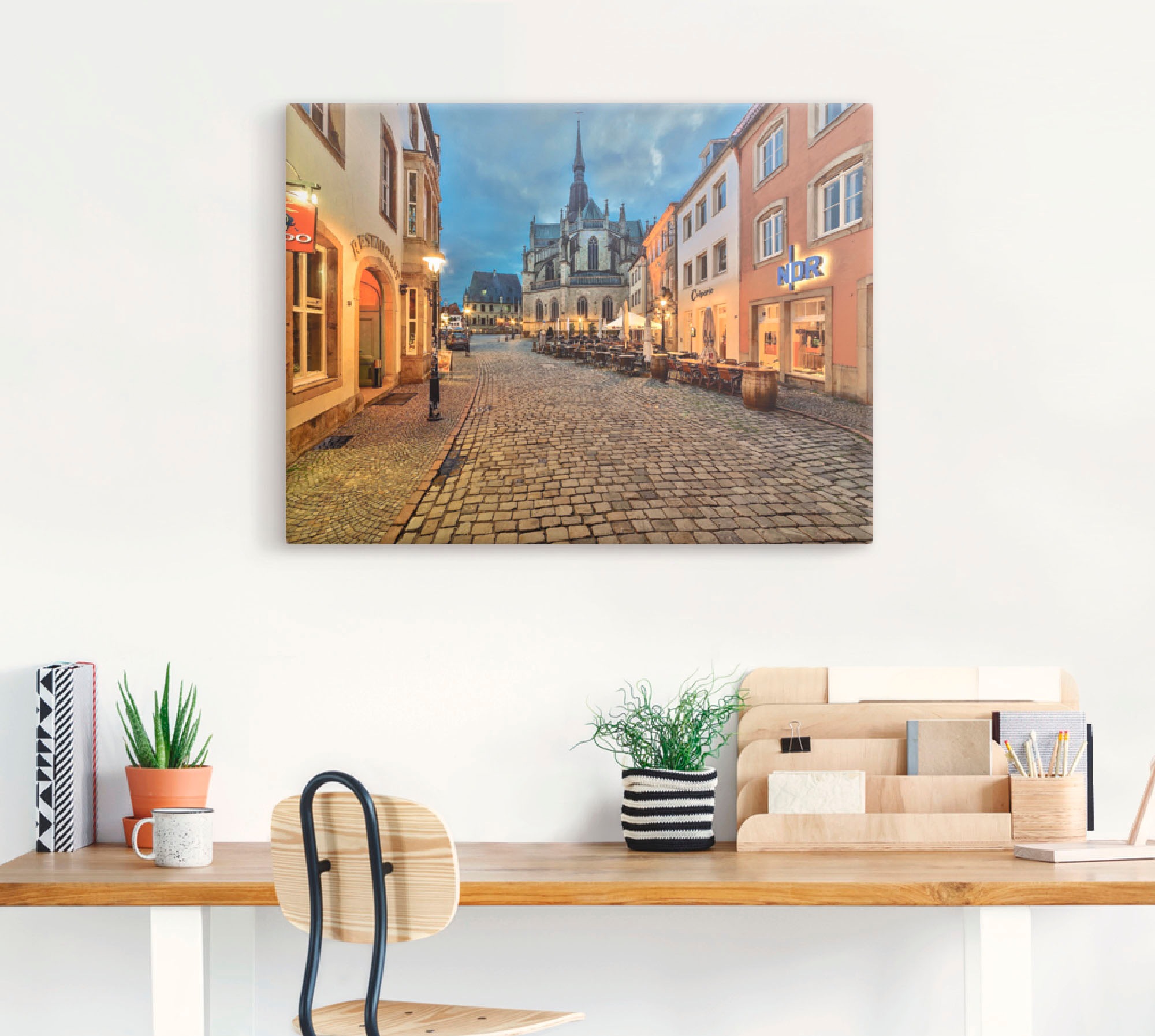 Artland Wandbild »Osnabrück, Blick auf die Marienkirche«, Deutschland, (1 St.), als Leinwandbild, Poster in verschied. Größen