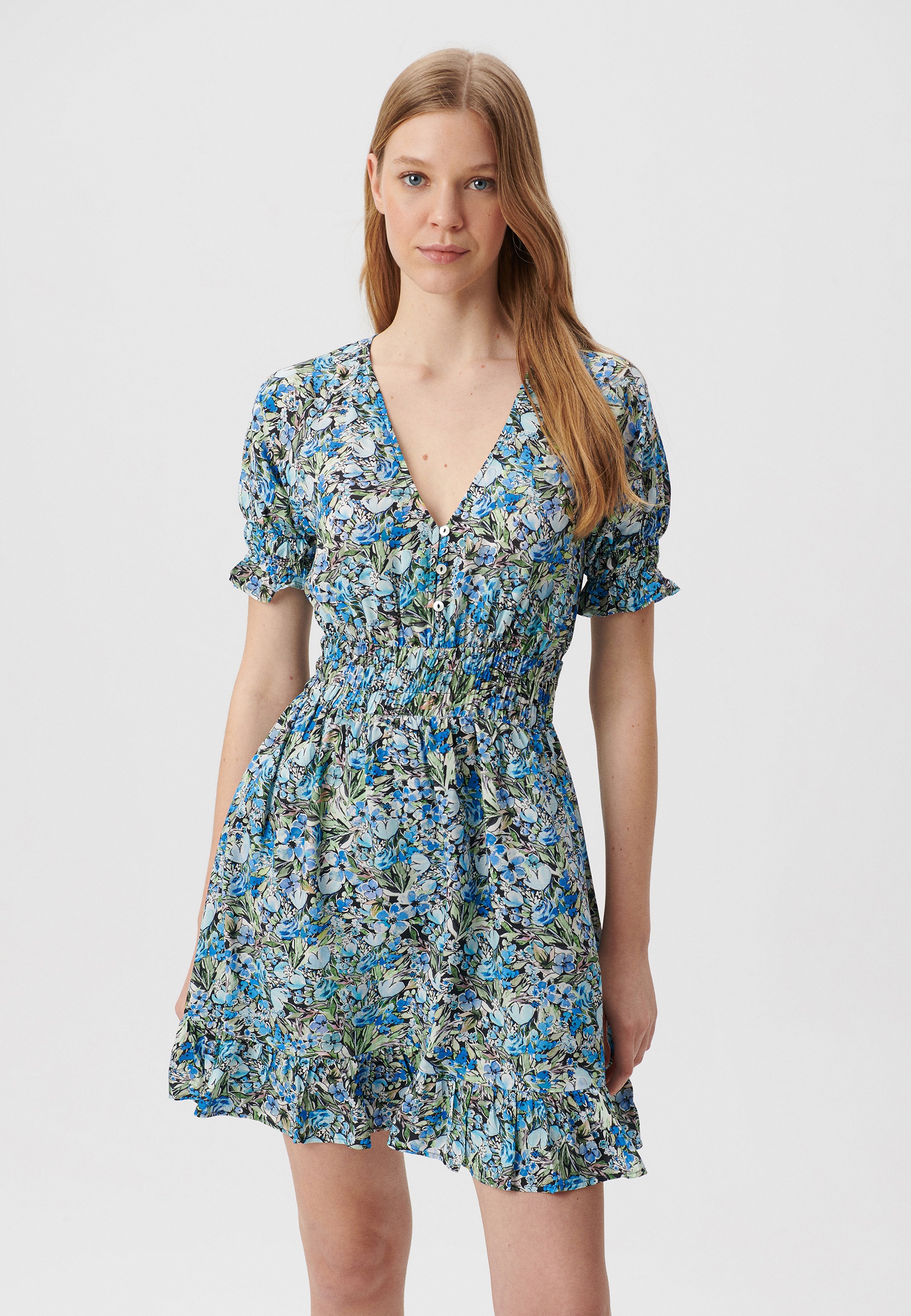 Mavi Minikleid »SHORT SLEEVE WOVEN DRESS«, Kleid kurz