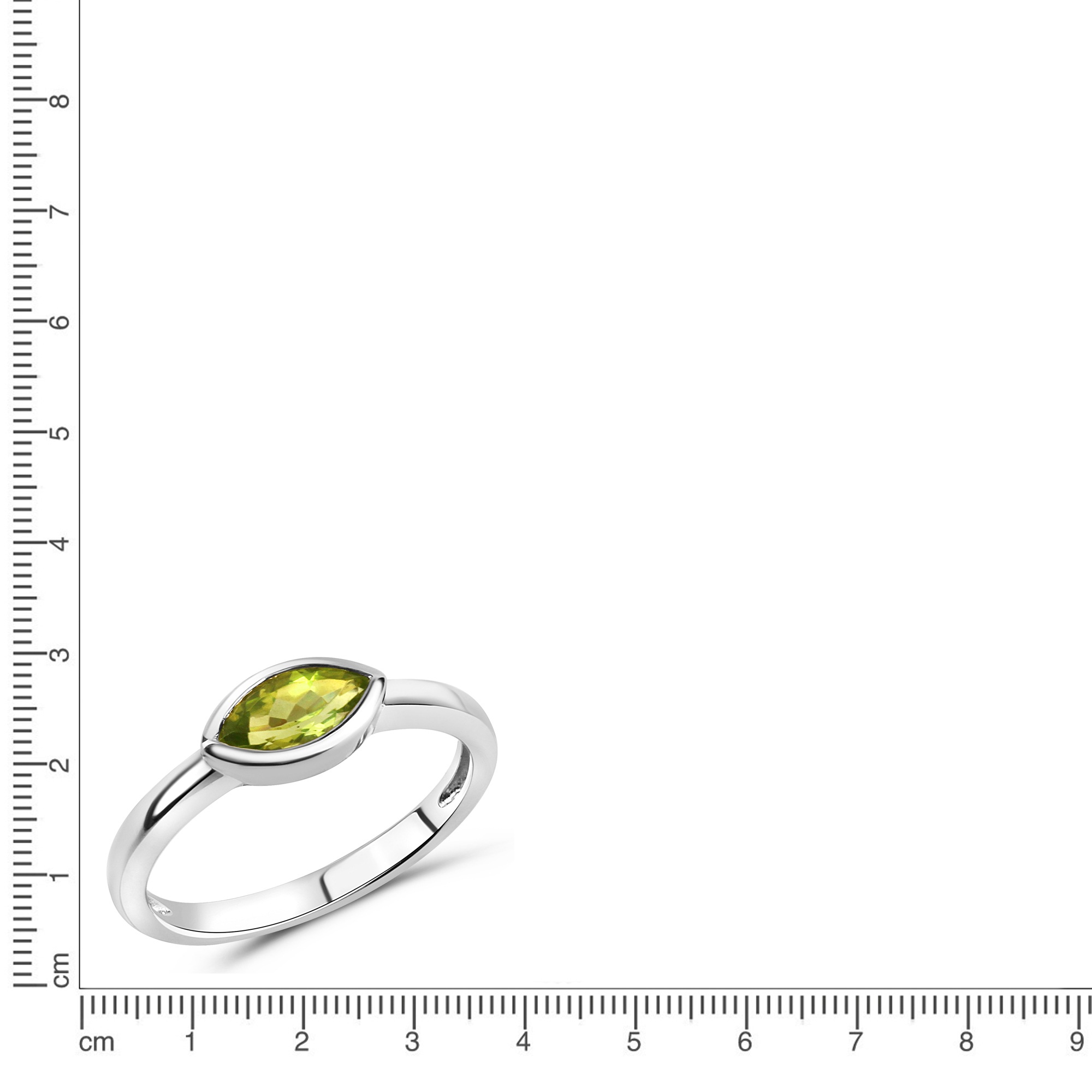Vivance Fingerring »925/- Sterling Silber rhodiniert Peridot«
