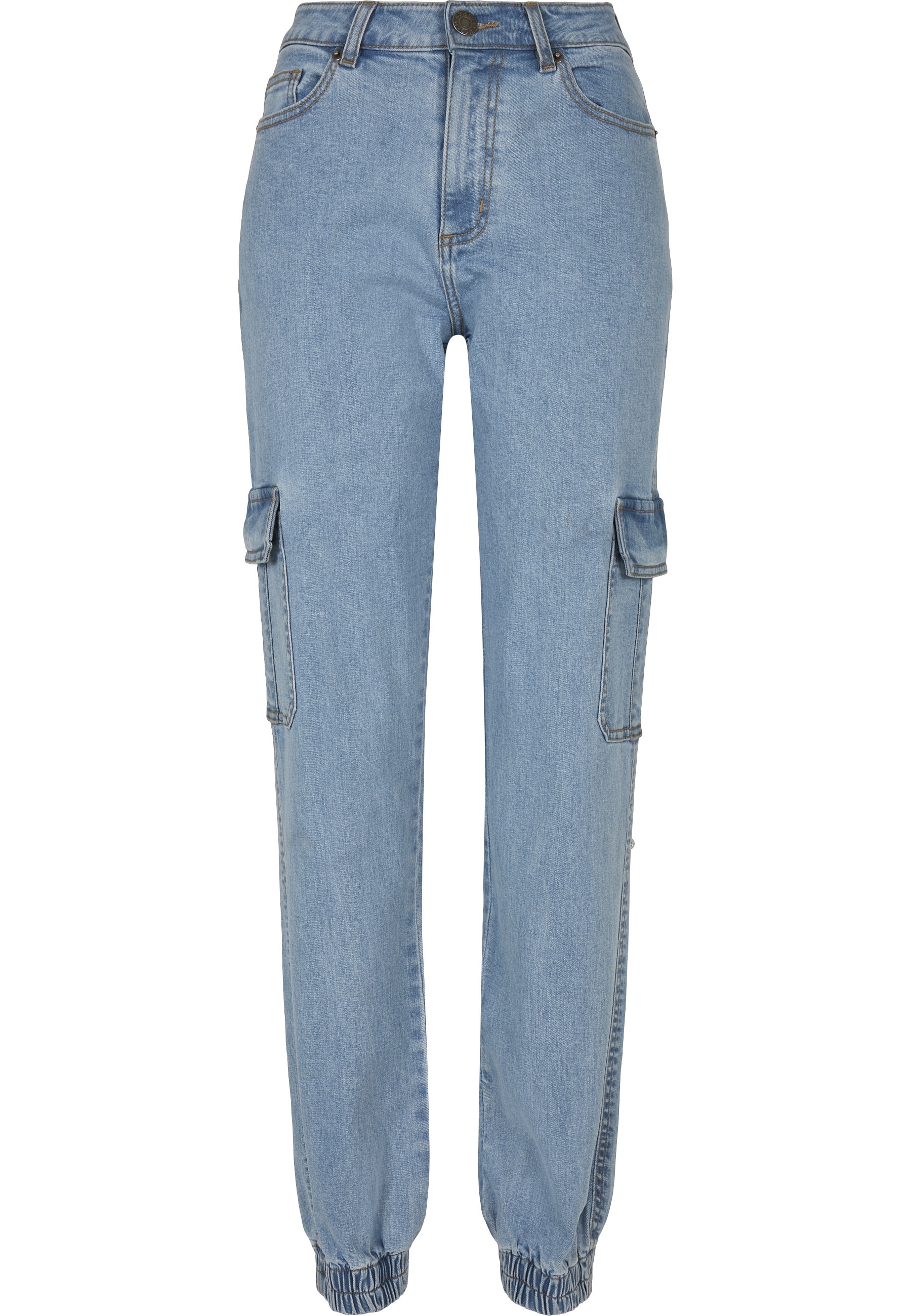 URBAN CLASSICS Stoffhose "Urban Classics Damen Ladies Organic Stretch Denim Cargo Pants"