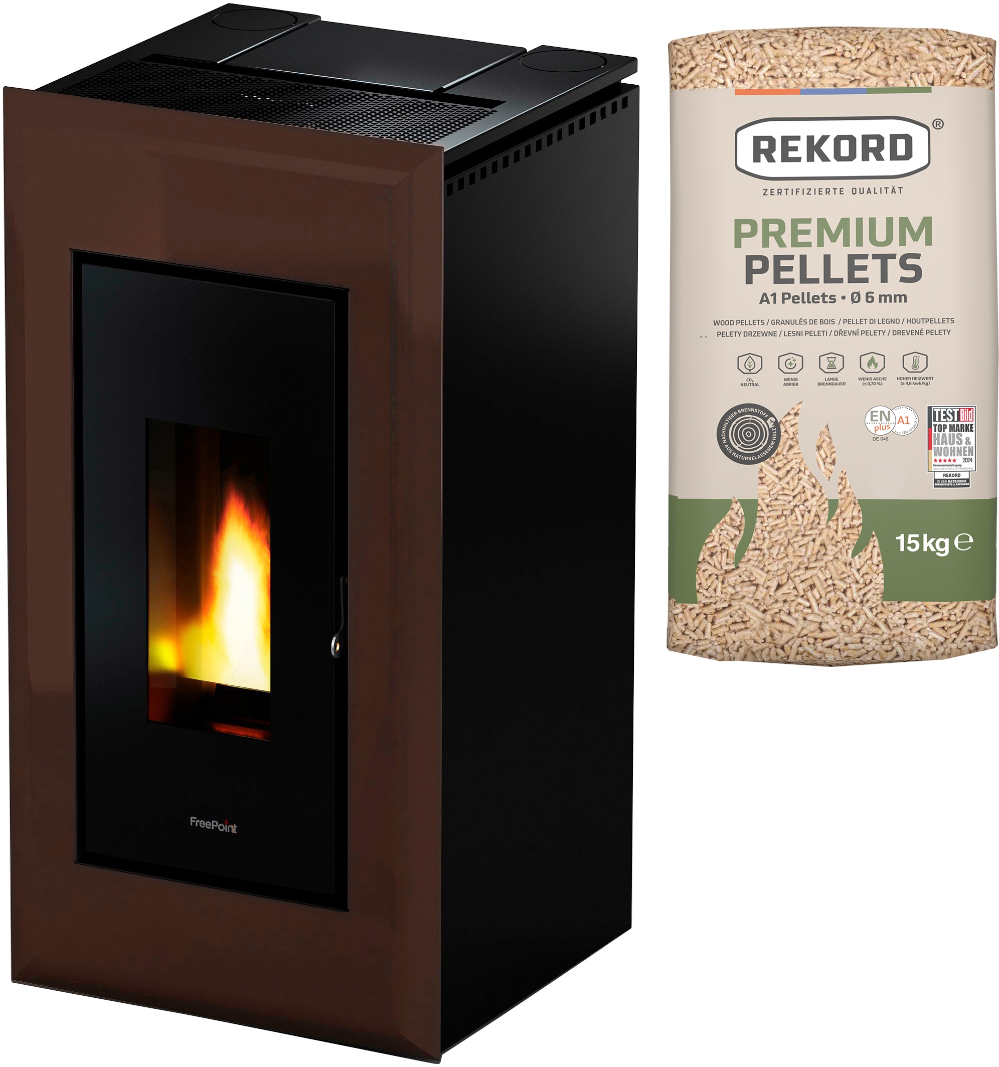 Freepoint Pelletofen "Vega airtight", 352 W, 230 V