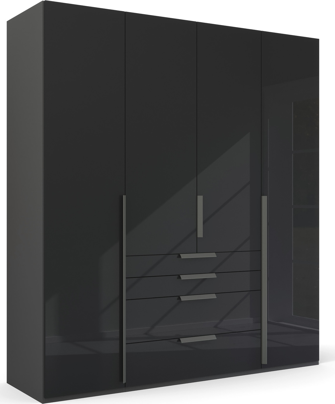rauch Drehtürenschrank "Kleiderschrank Schrank Garderobe Wäscheschrank PURISMA Glasfront" in den Breiten 151/201/251/301 cm, inkl. SOFT-CLOSE-FUNKTION, mit Schubladen und umfangreichem Zubehör MADE IN GERMANY