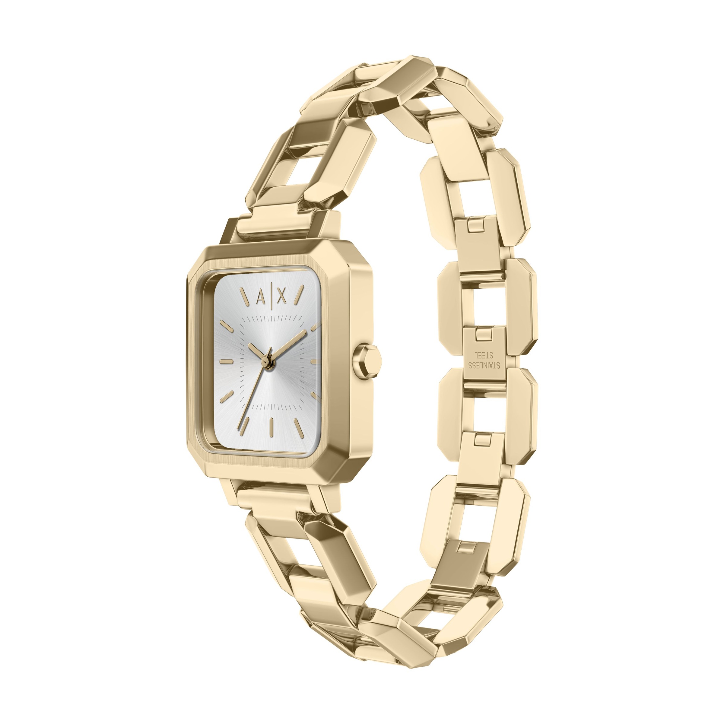 ARMANI EXCHANGE Quarzuhr Armbanduhr, Damenuhr, Edelstahlarmband, Ideal auch als Geschenk