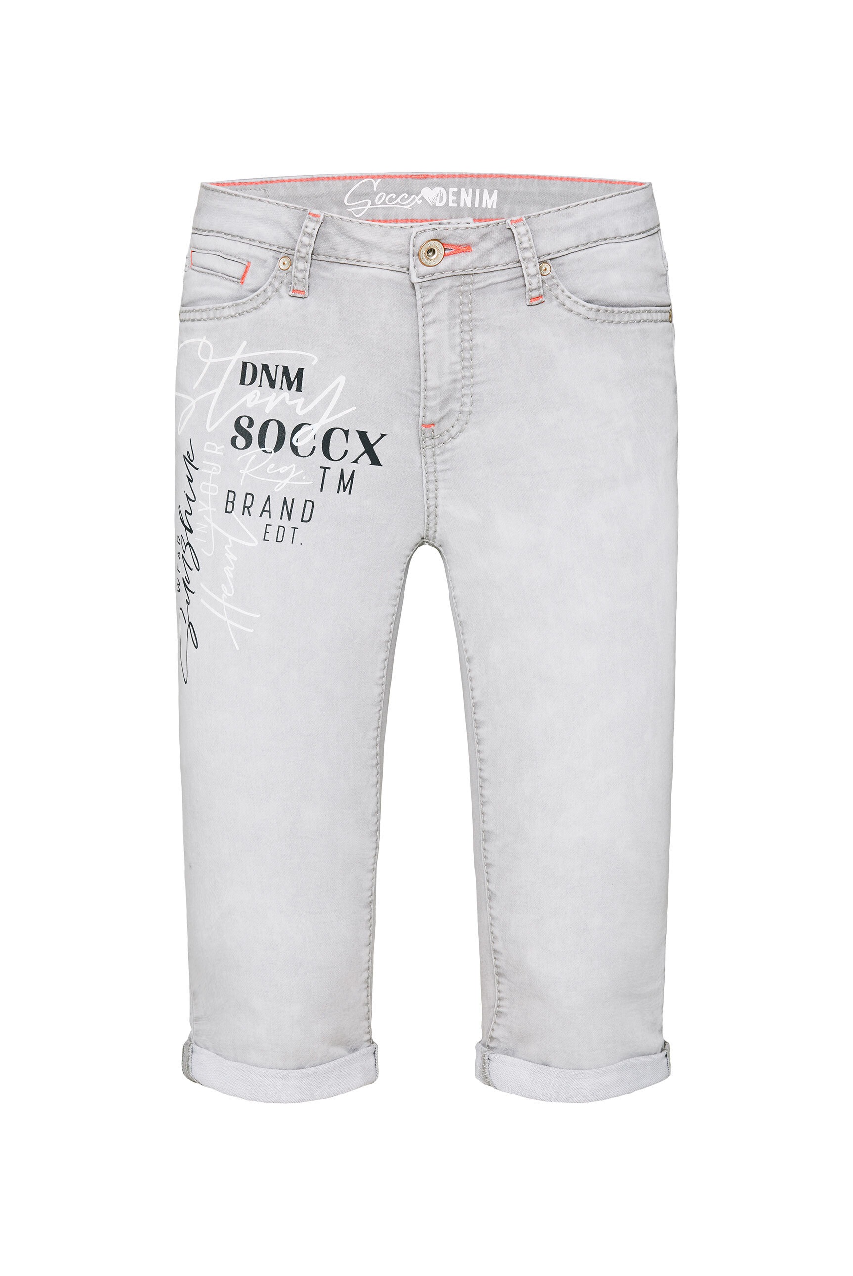 SOCCX Jeansshorts, mit Wording-Print günstig online kaufen